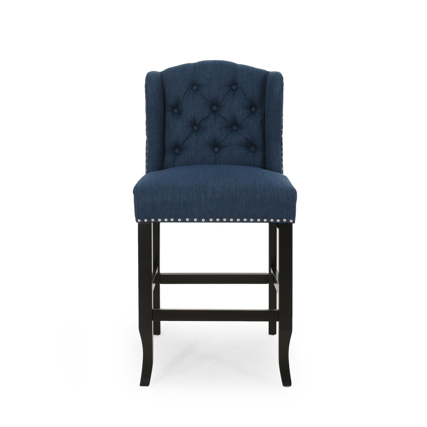 Vienna - Fabric Tufted Counter Stool With Nailhead Accents (Set of 2) Noble House
