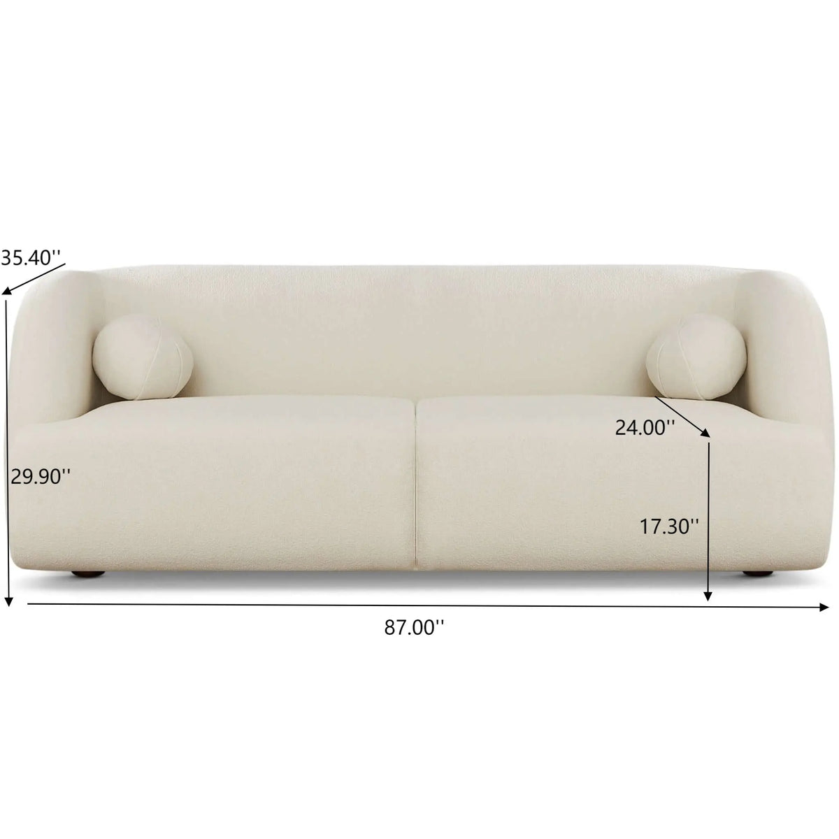 Anna - French Boucle Sofa Ashcroft Furniture
