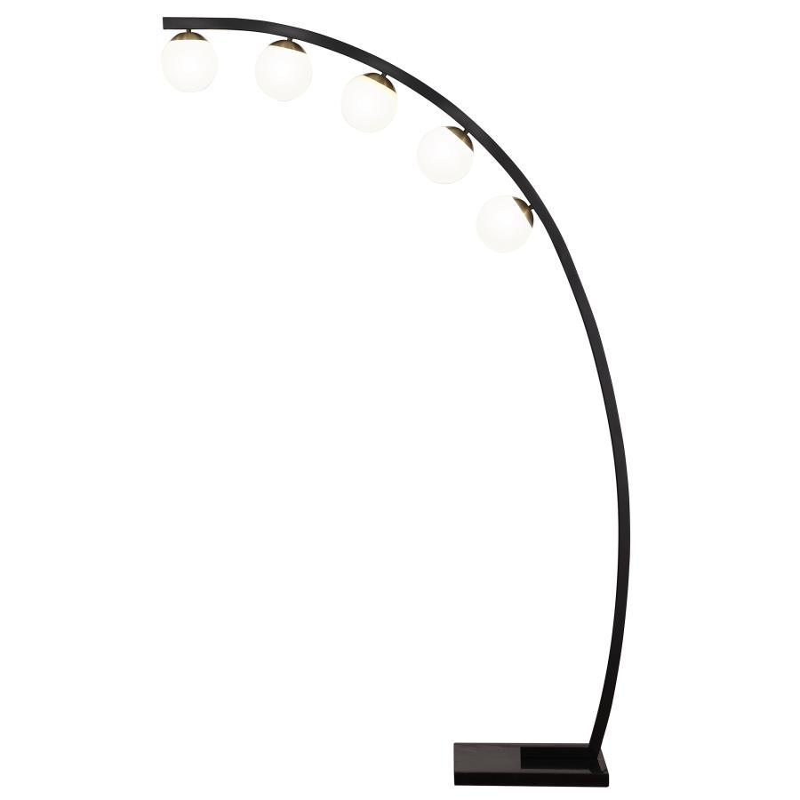 Cody - Spherical 5-Light Arc Metal Floor Lamp - Black Coaster Fine Furniture