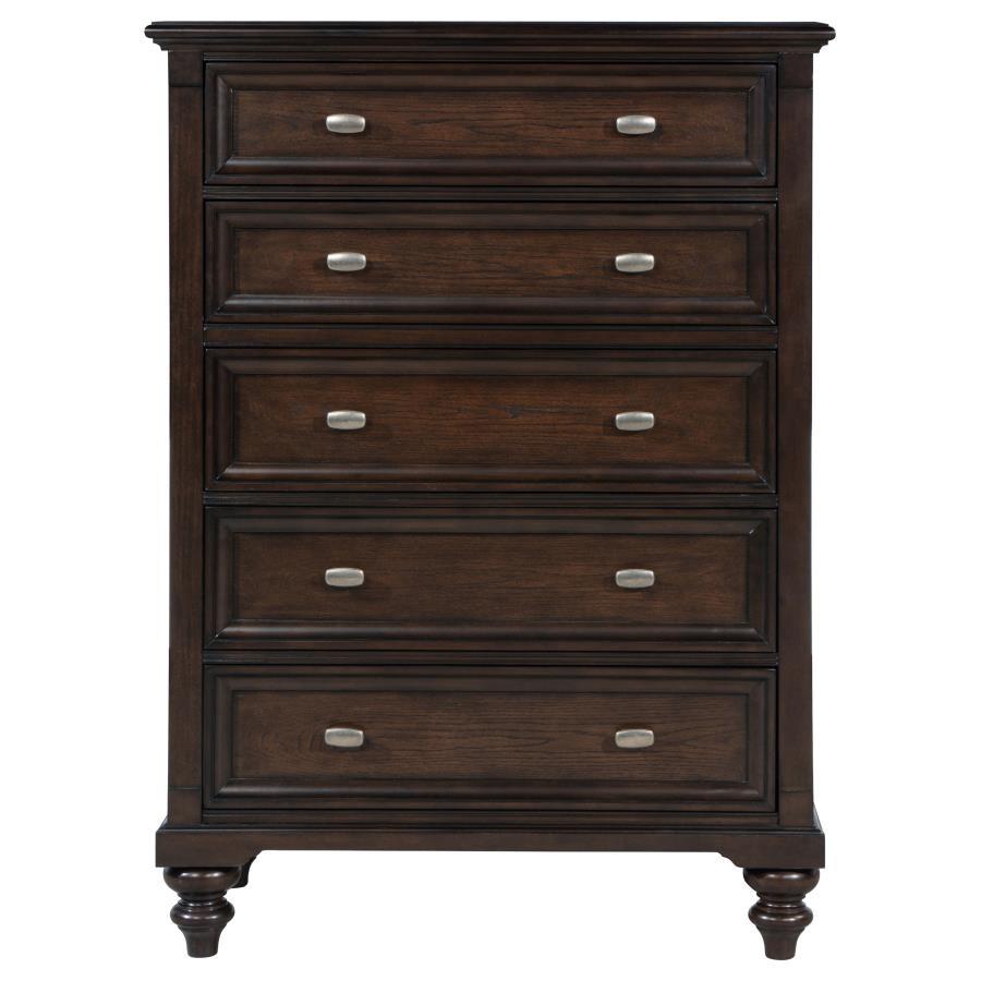 Andover - 5-Drawer Chest Of Drawers - Dark Oak Coaster Fine Furniture