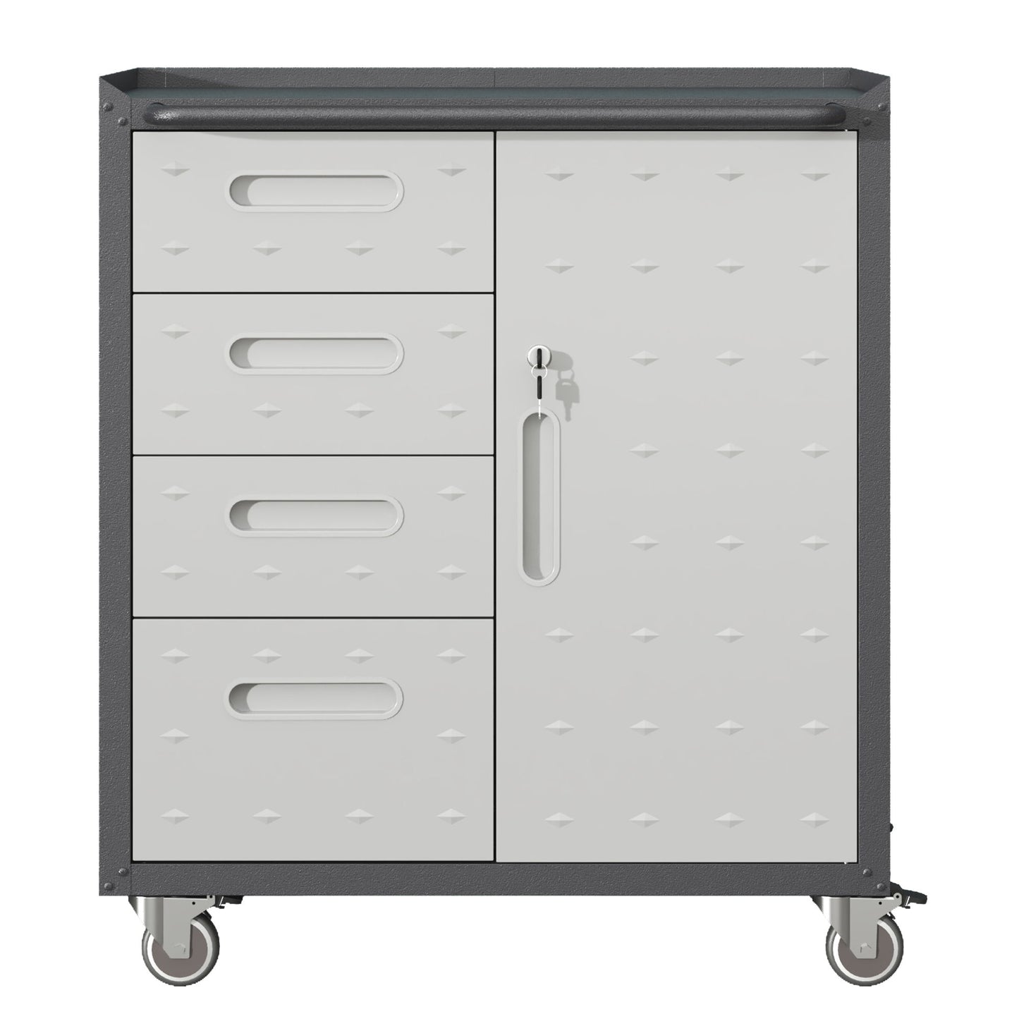 Sturdy Metal Tool Storage Cabinet With Wheels Durable Garage, Office & Home Organizer Steel Daily Nest