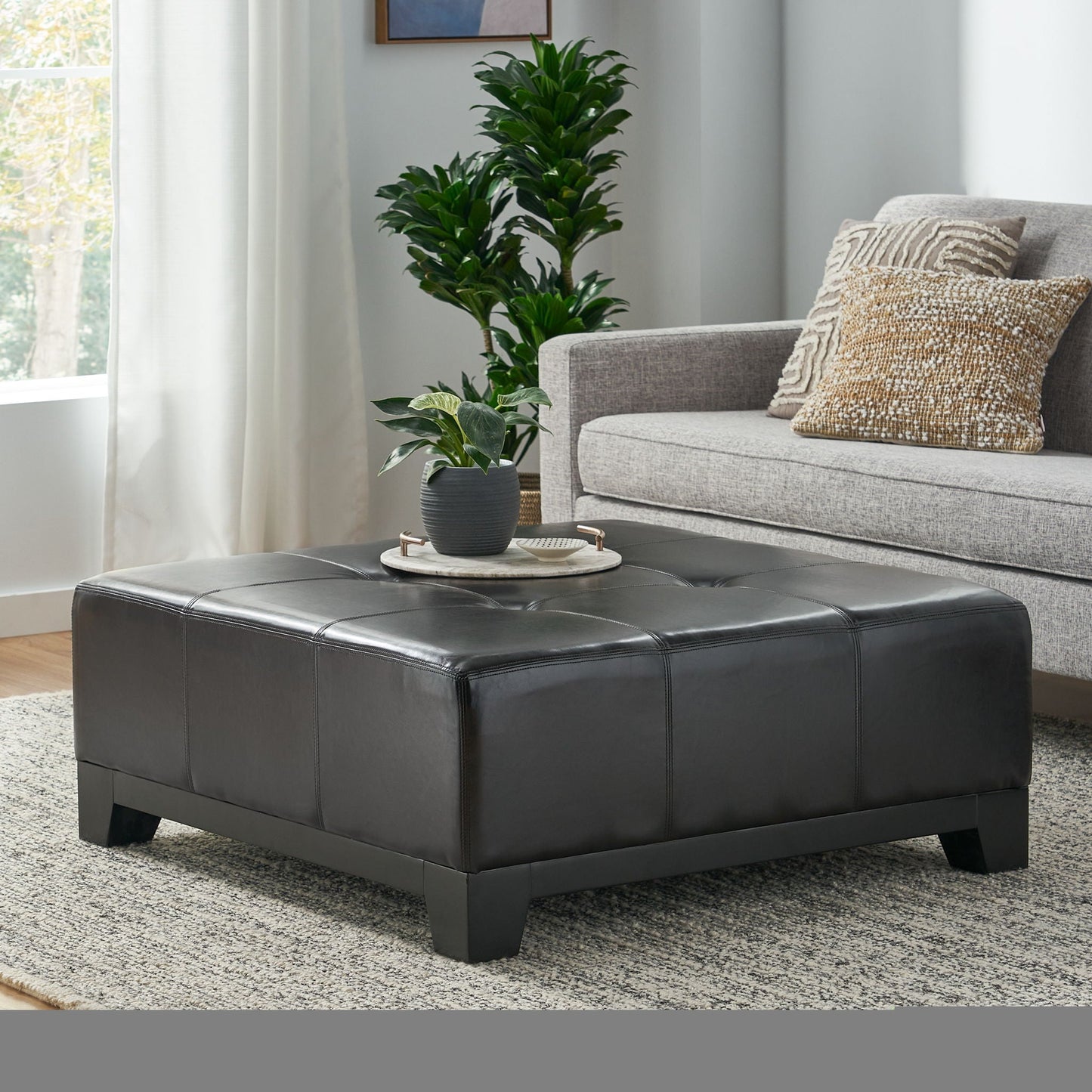 Darlington - Ottoman Coffee Table - Espresso Brown Noble House