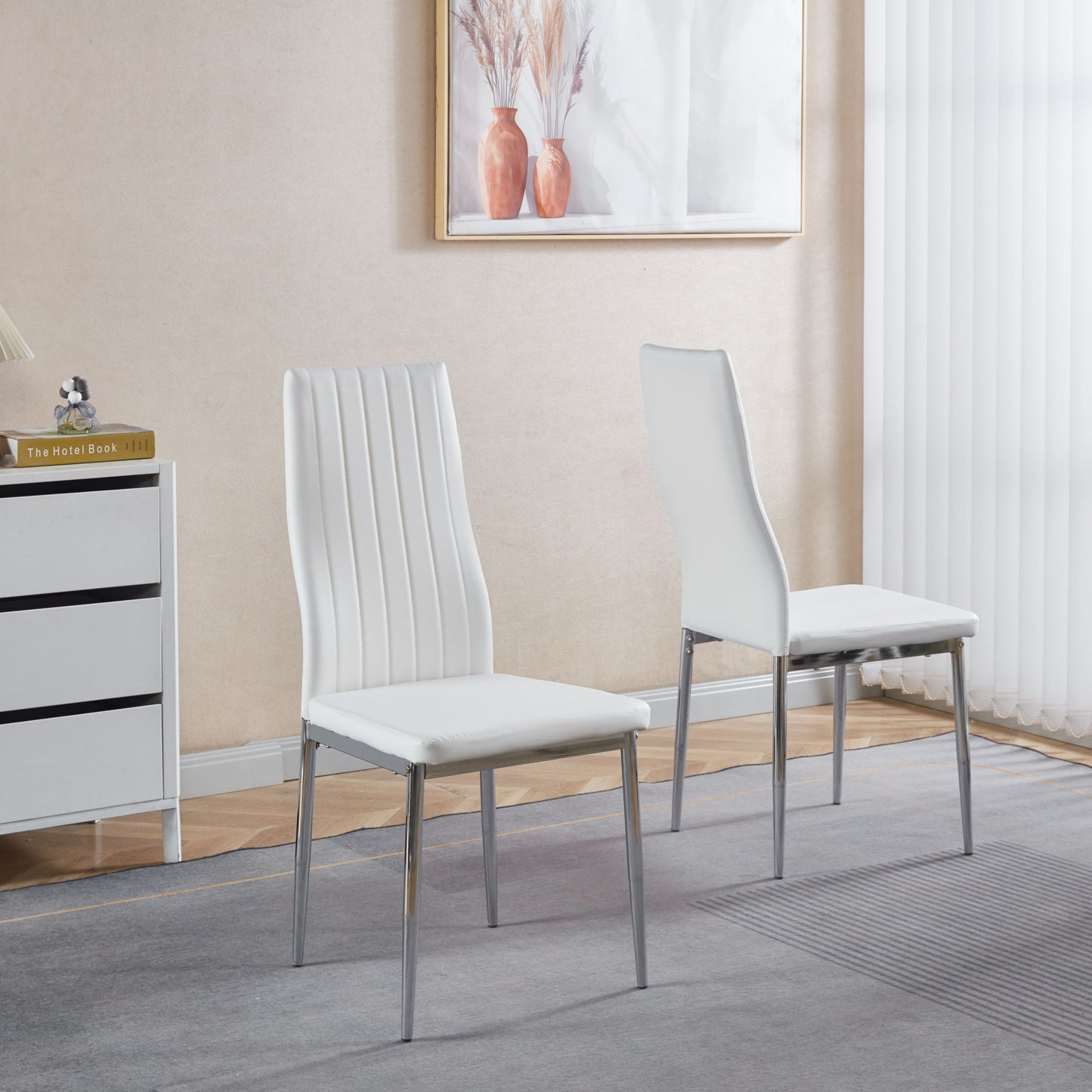 Chrome Leg Dining Chair (Set of 4) Home Essentials
