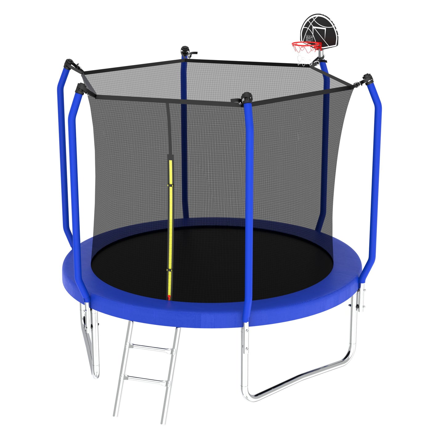 Trampoline With Basketball Hoop, Astm Approved Reinforced Type Outdoor Trampoline With Enclosure Net Daily Nest