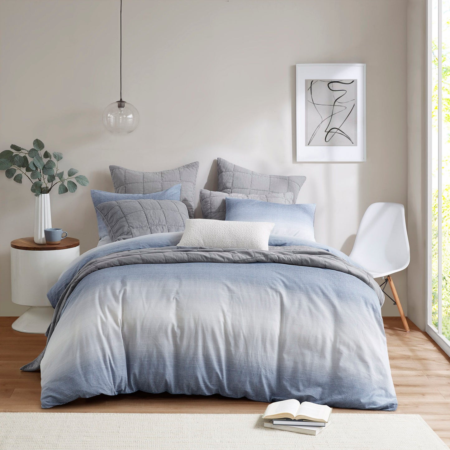 Callista - 3 Piece Full Duvet Set - Blue Croscill Casual