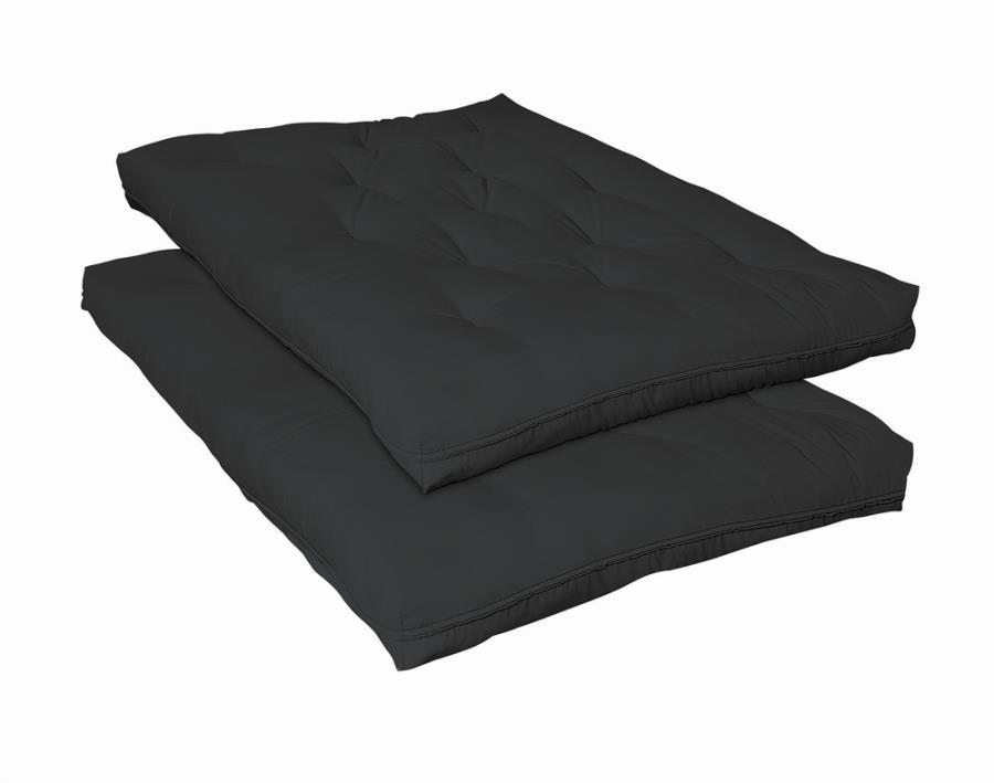7" Deluxe Futon Pad - Black CoasterEveryday