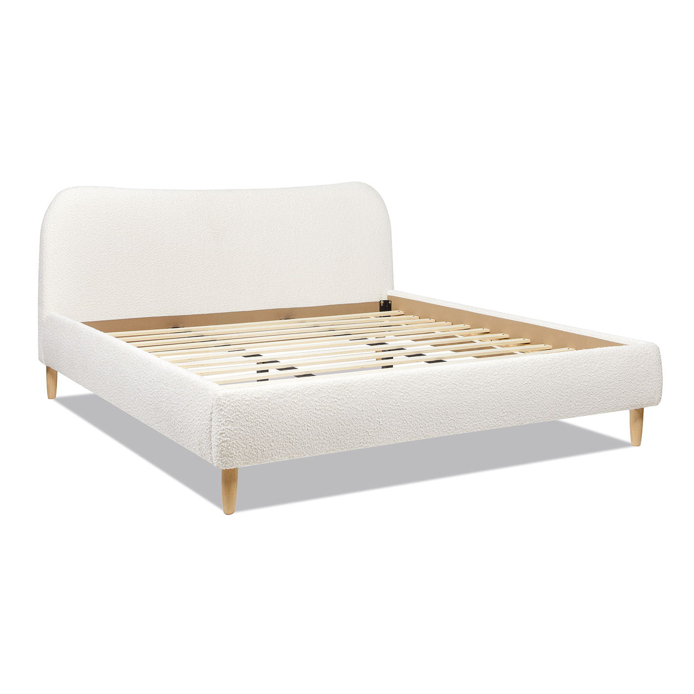 Roman - Curved Headboard Upholstered Platform Bed Jennifer Taylor Home