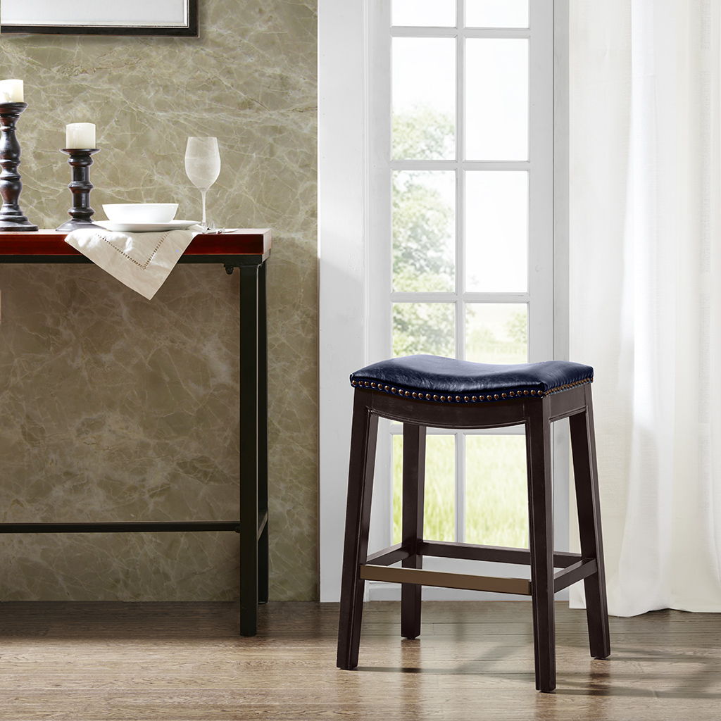 Belfast - Saddle Counter Stool - Navy Madison Park