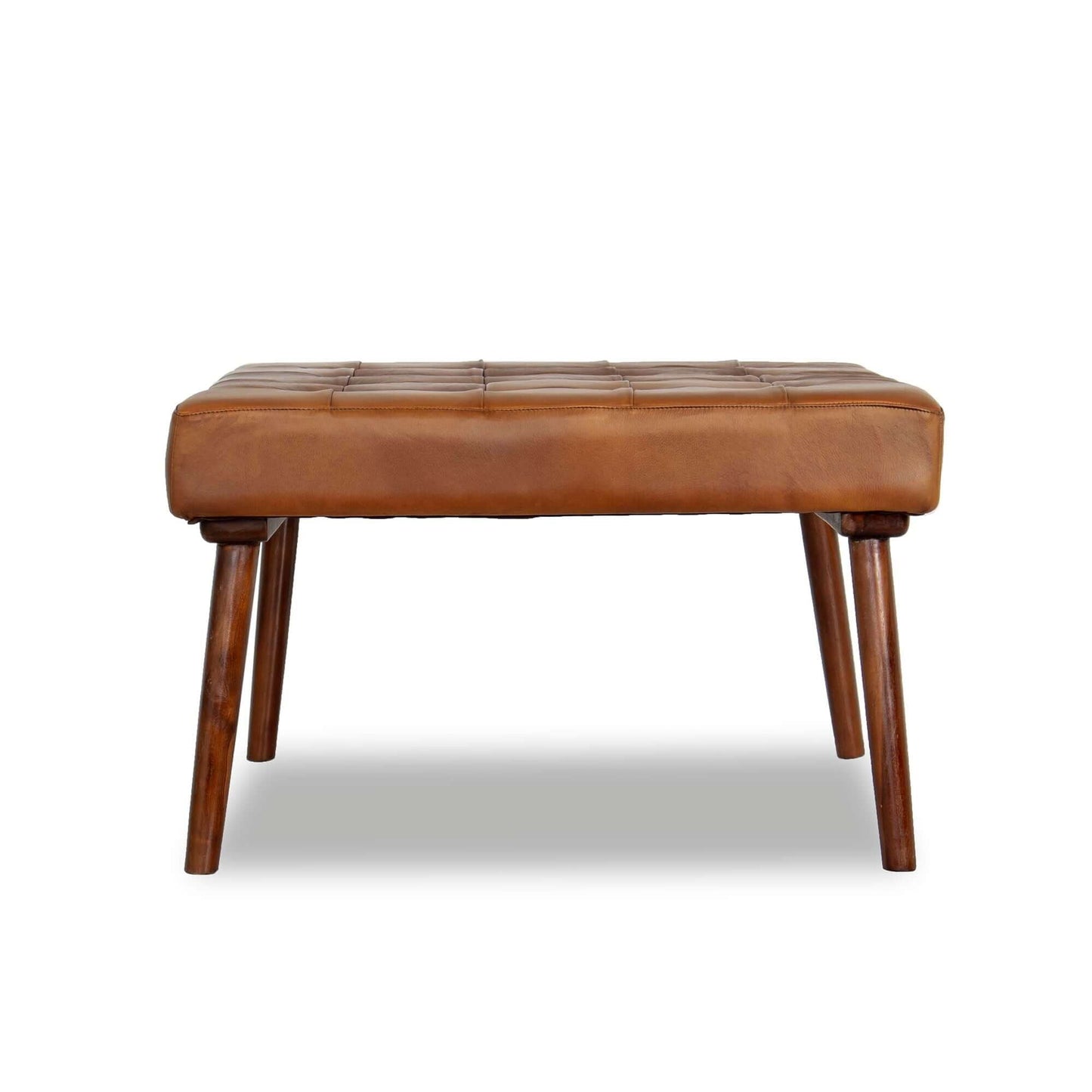 Mark - Tufted Square Genuine Leather Upholstered Ottoman Ashcroft Furniture