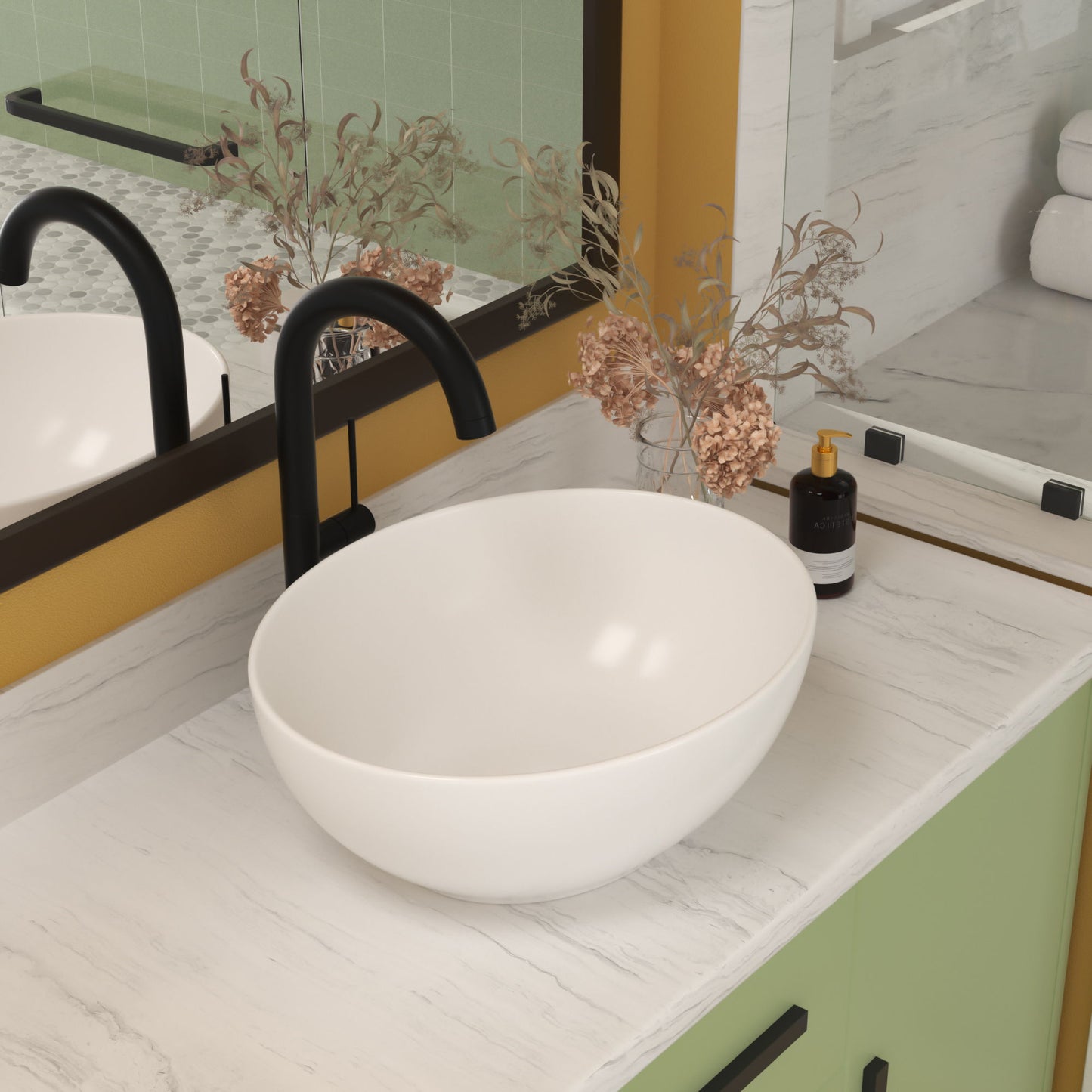 Oval Vessel Bathroom Sink - White Daily Nest