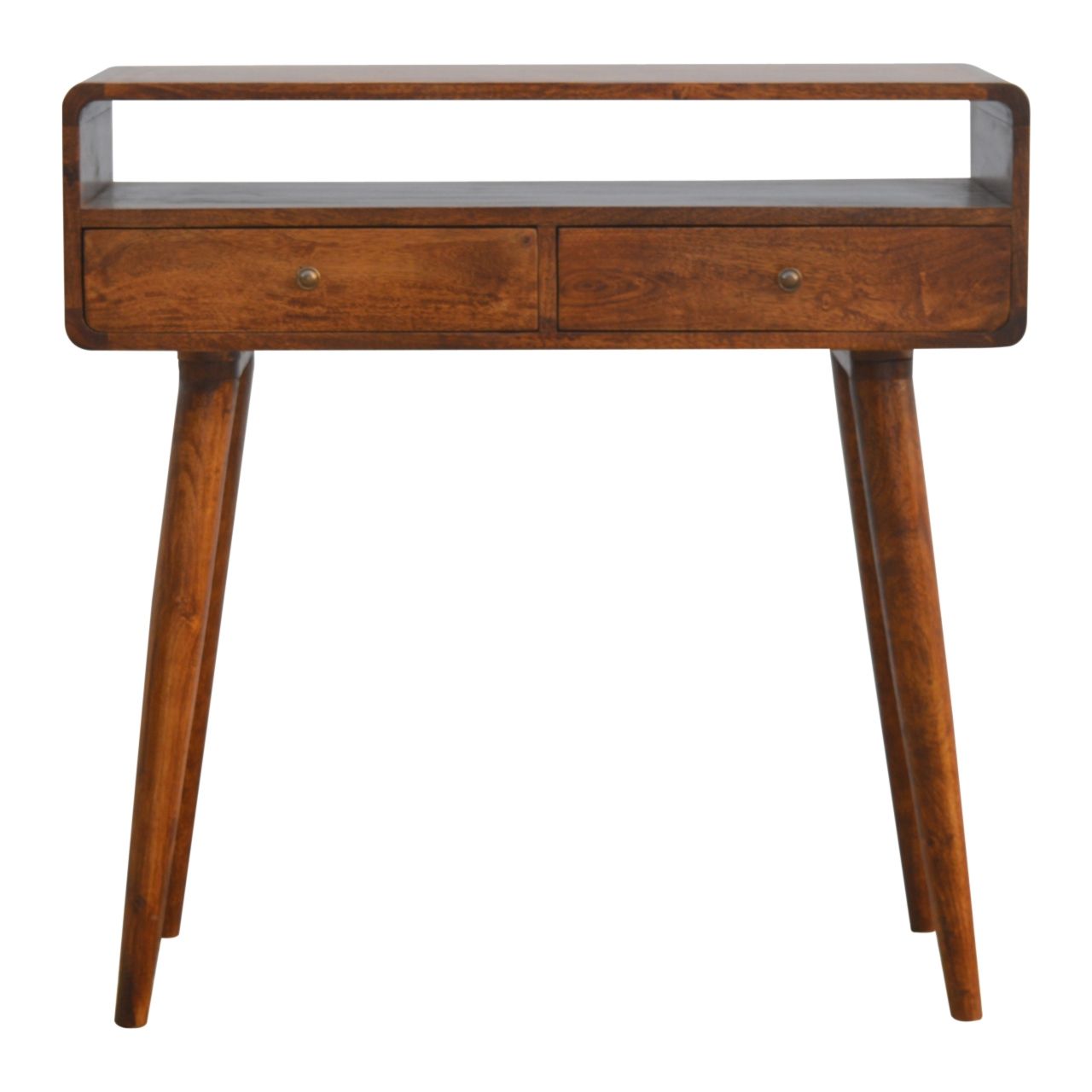 Curved Chestnut Console Table Artisan Furniture