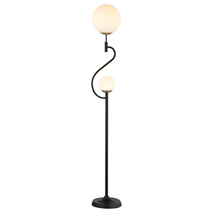 Dacki - Dual Spherical Bulb Metal Floor Lamp - Black Coaster Fine Furniture