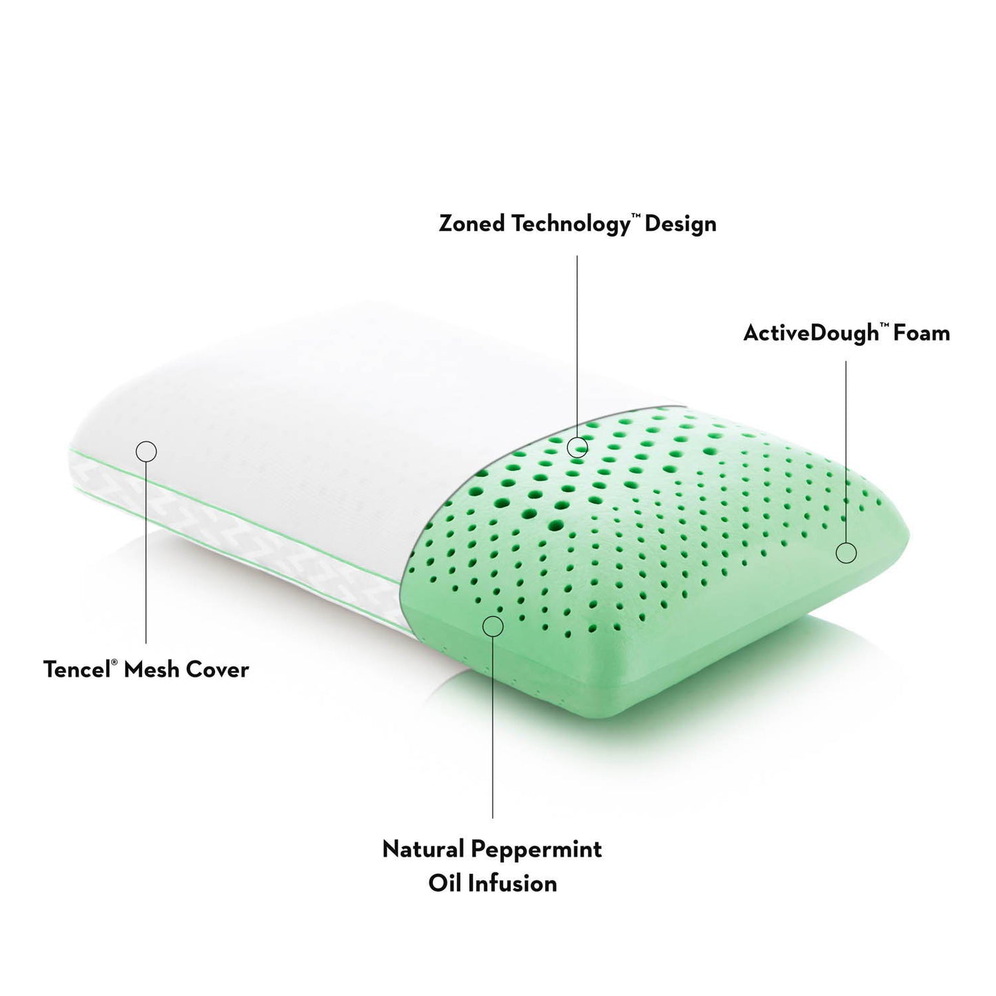 Zoned ActiveDough + Peppermint - Pillow Malouf