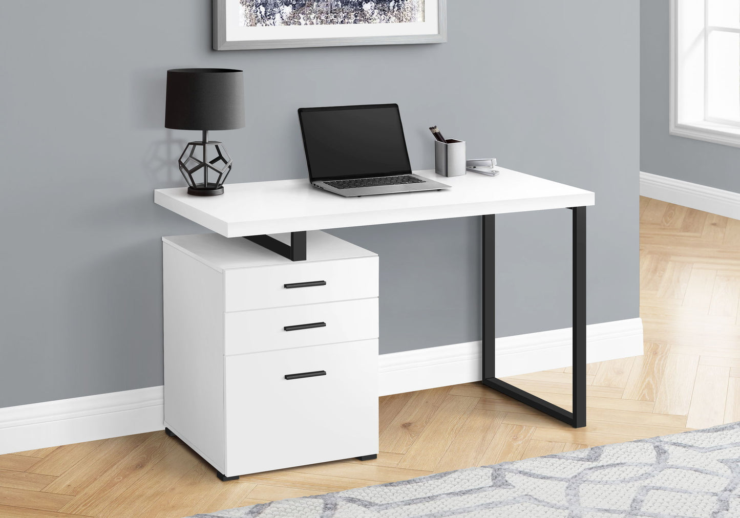 Computer Desk For Home Office, Left, Right Set - Up, Ample Storage Drawers 8th Street