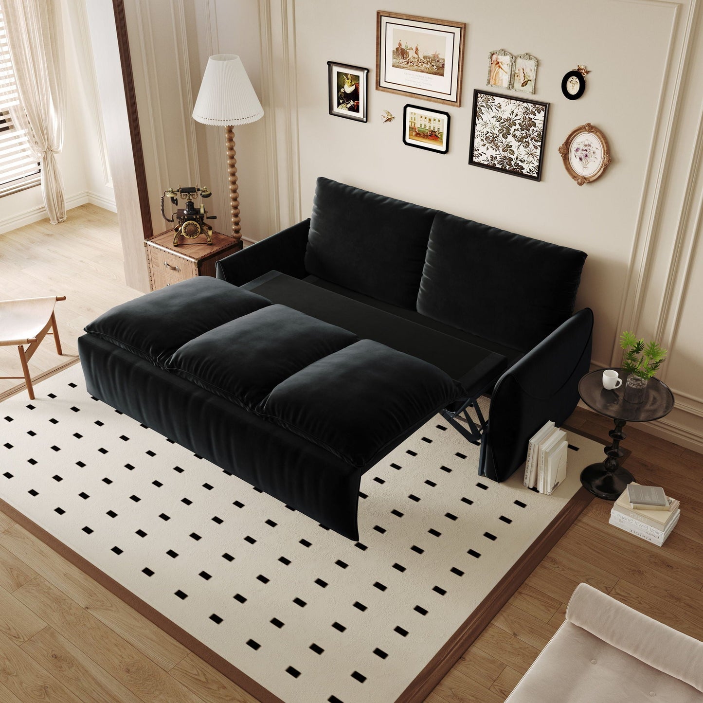 Pull Out Sofa Bed, 3 Seat Convertible Sleeper Sofa With 2 In 1 Pillow And Blanket Set Home Essentials
