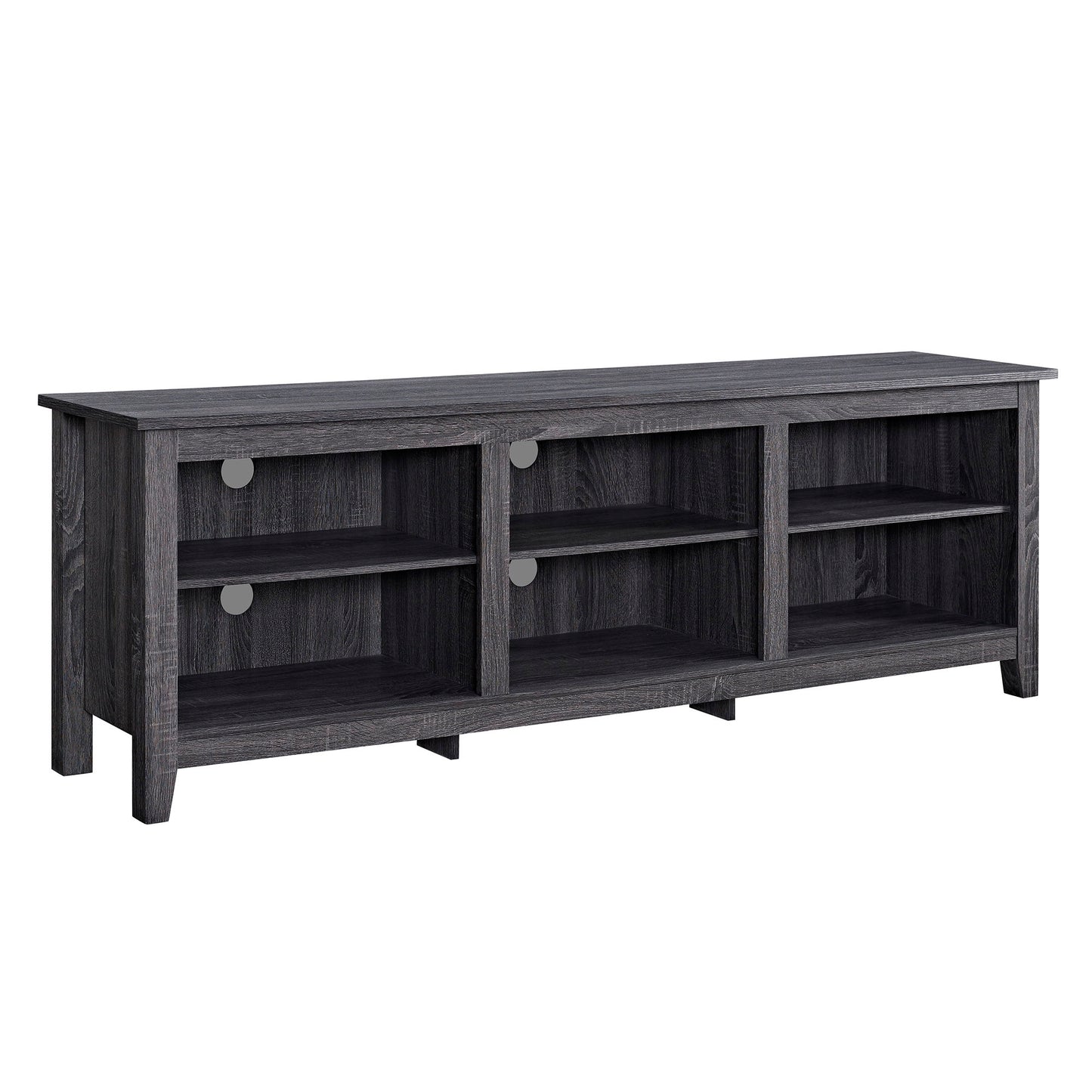 Modern Transitional 3 Shelf Open Storage 70" TV Stand For 80" TVs Walker Edison