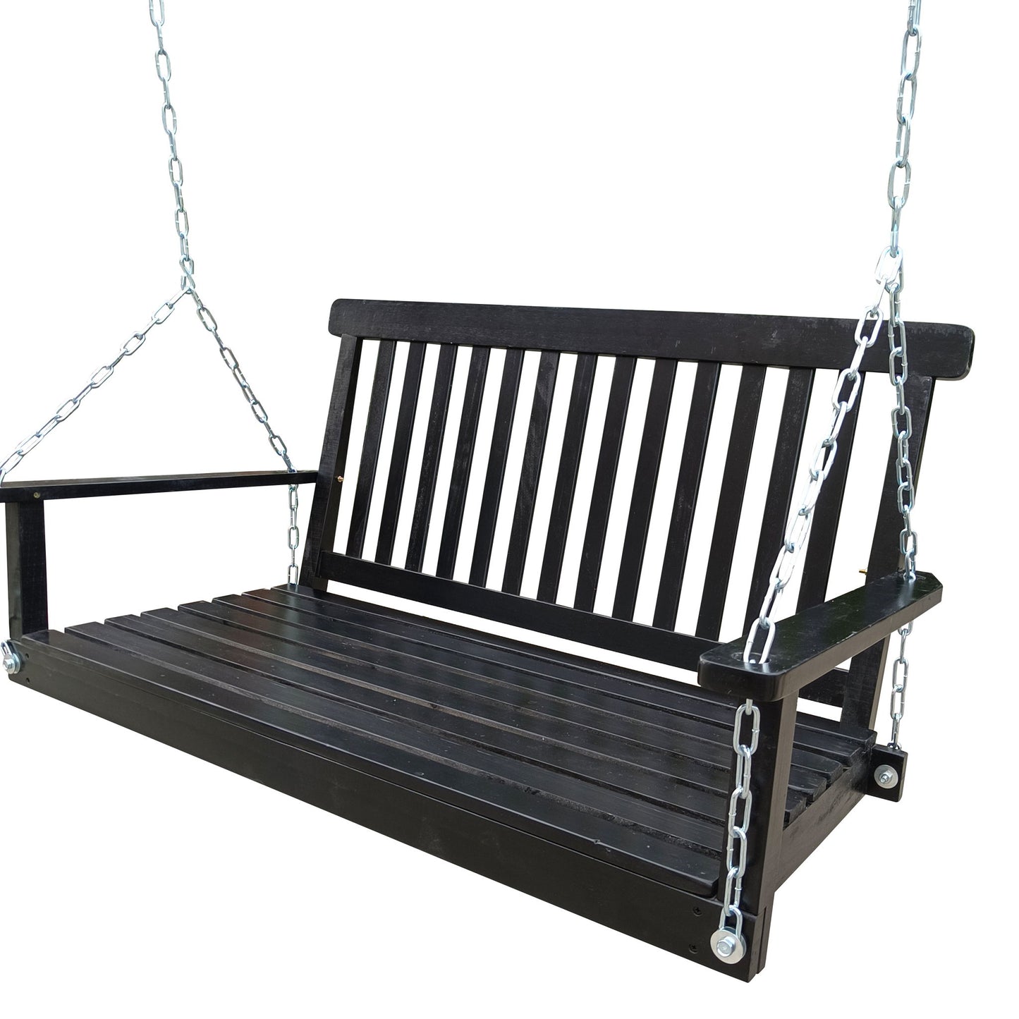 Front Porch Swing With Armrests For Outdoor Patio, Garden Yard, Backyard Or Sunroom Home Essentials