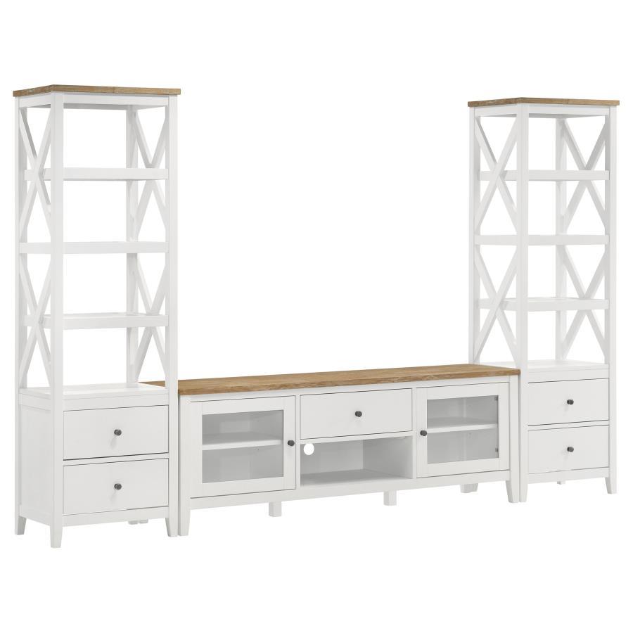 Hollis - 3 Piece TV Stand Entertainment Center - White Coaster Fine Furniture