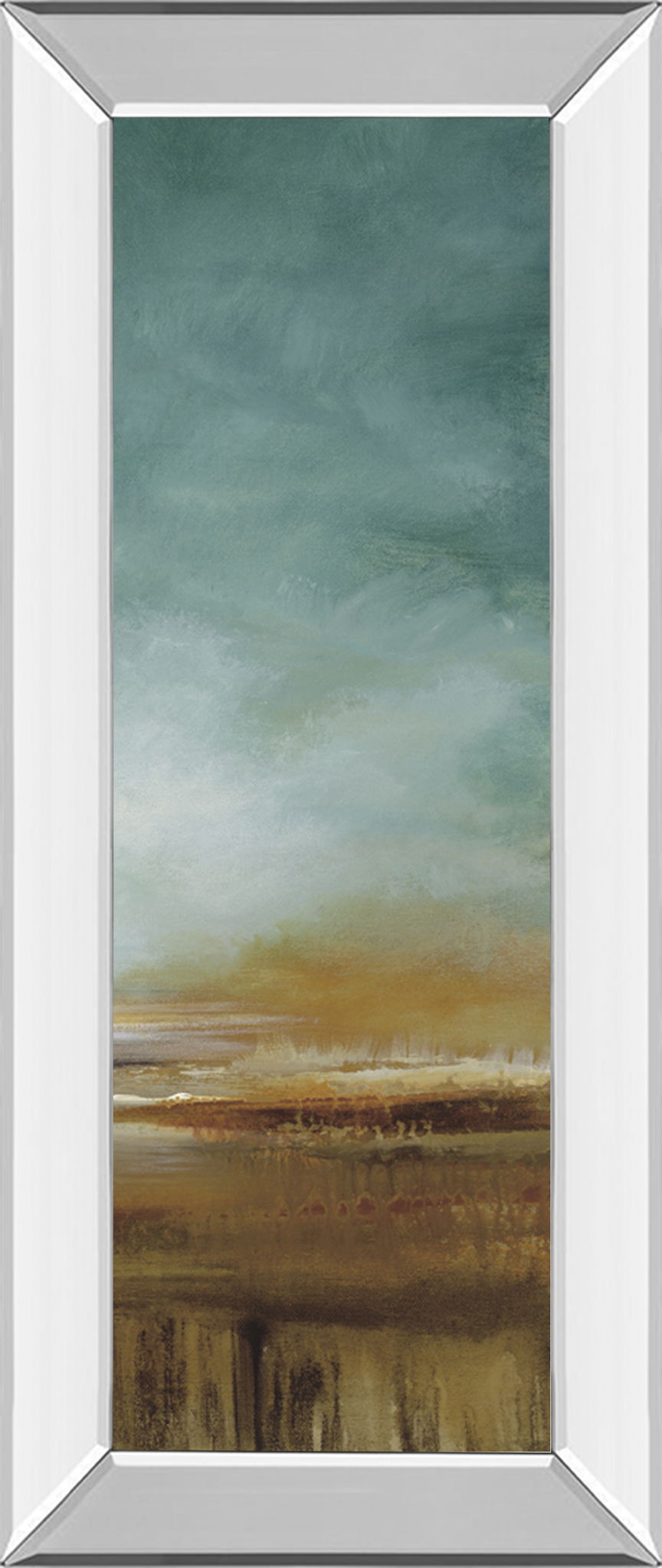 New Horizons III By Tesla - Mirror Framed Print Wall Art - Blue - Snoozhouse