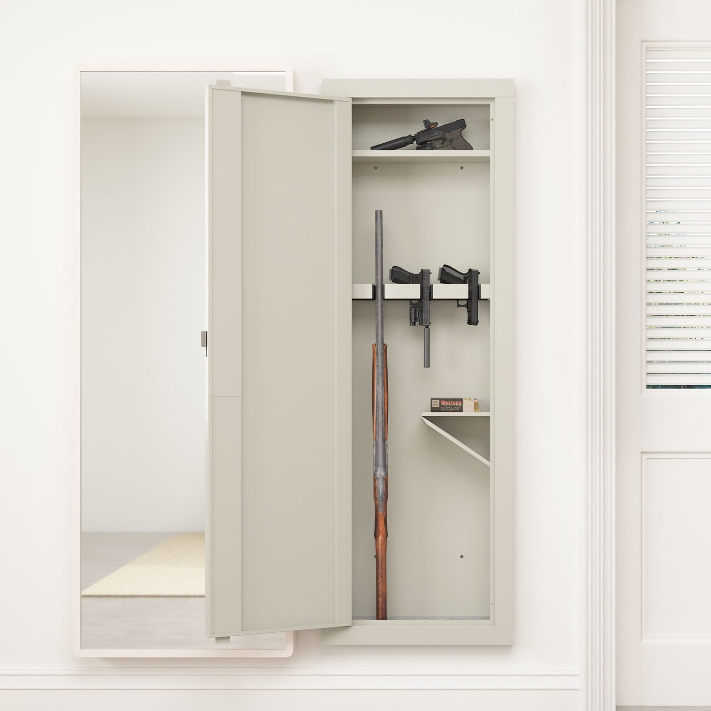 Wall Gun Safe, Gun Safes For Home, Gun Safes & Cabinets, Wall Safes Between The Studs, Quick Access Rifle Safe With Removable Shelf And Digital Keypad Daily Nest