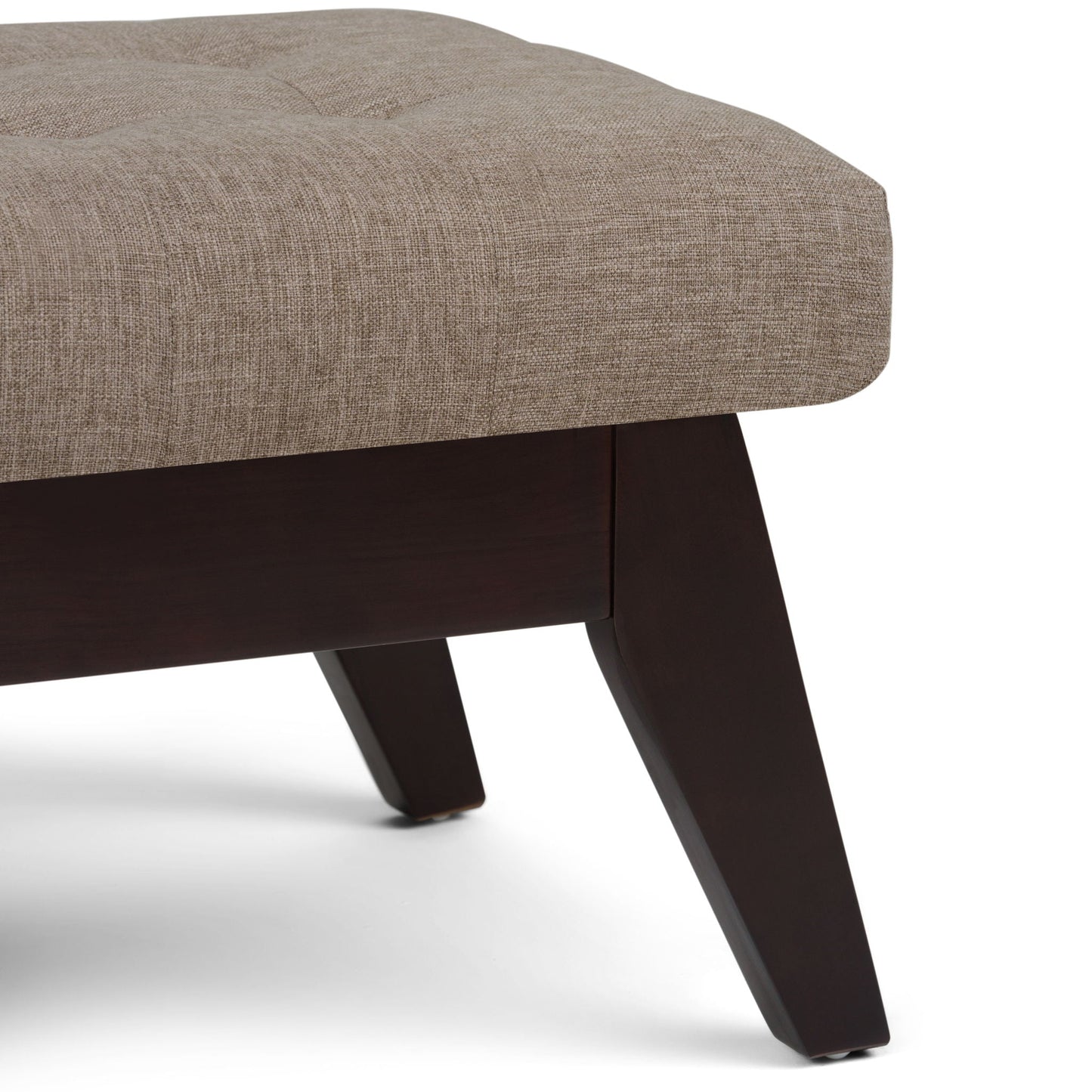 Draper - Upholstered Mid Century Tufted Ottoman Bench Simpli-Home