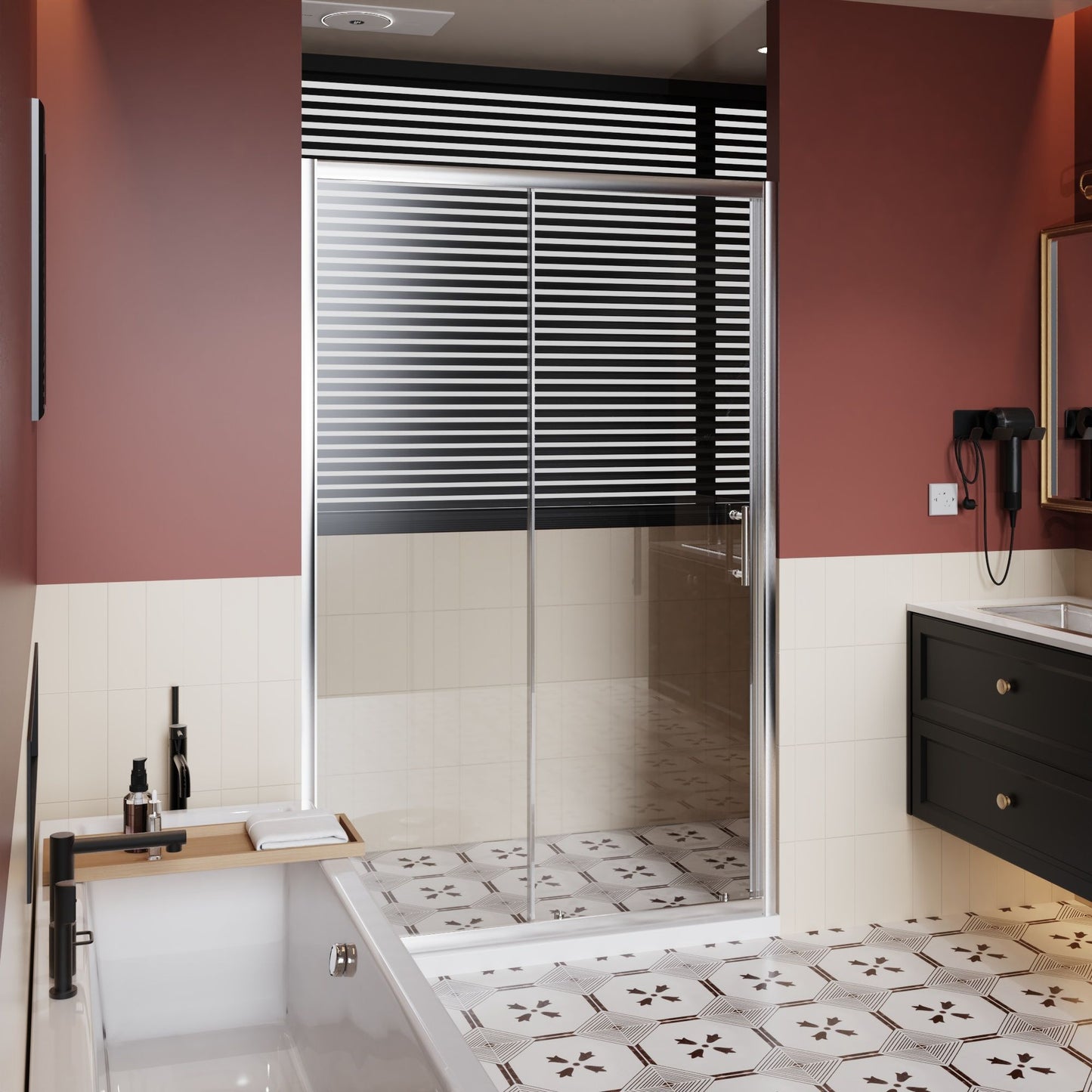 Single Sliding Shower Door With Handle - Chrome Daily Nest