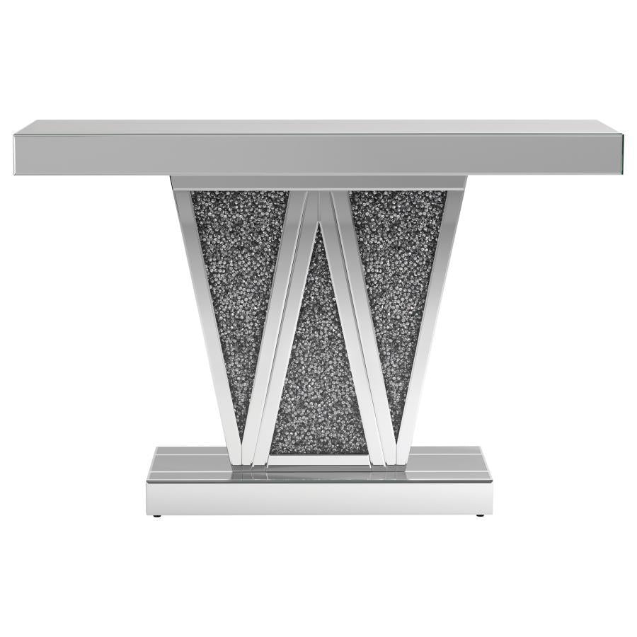 Crocus - Rectangular Mirrored Entryway Console Table - Silver CoasterEssence