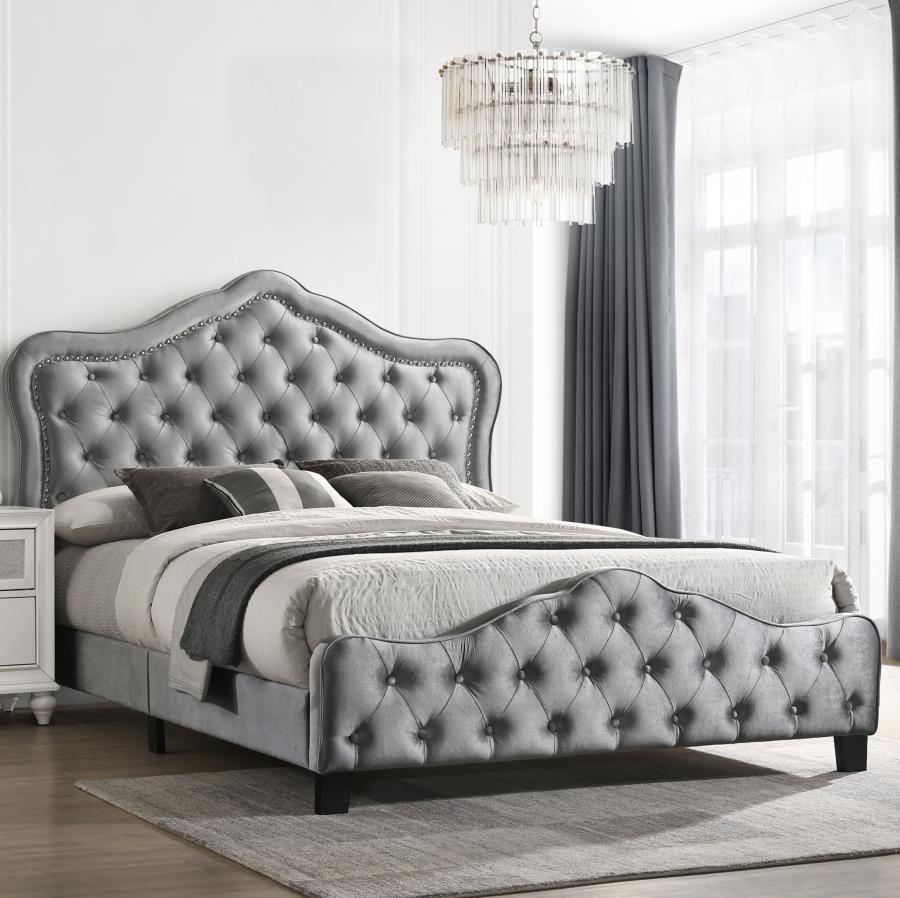 Bella - Upholstered Panel Bed CoasterEssence