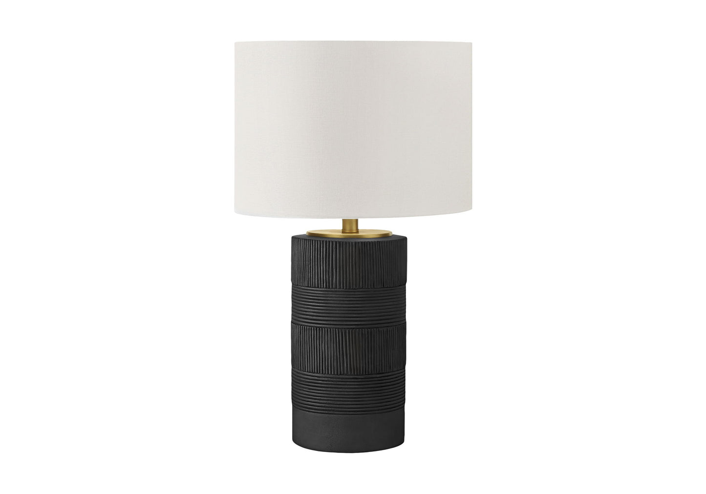 Table Lamp, Lighting, Resin, Contemporary - Black / Cream 8th Street