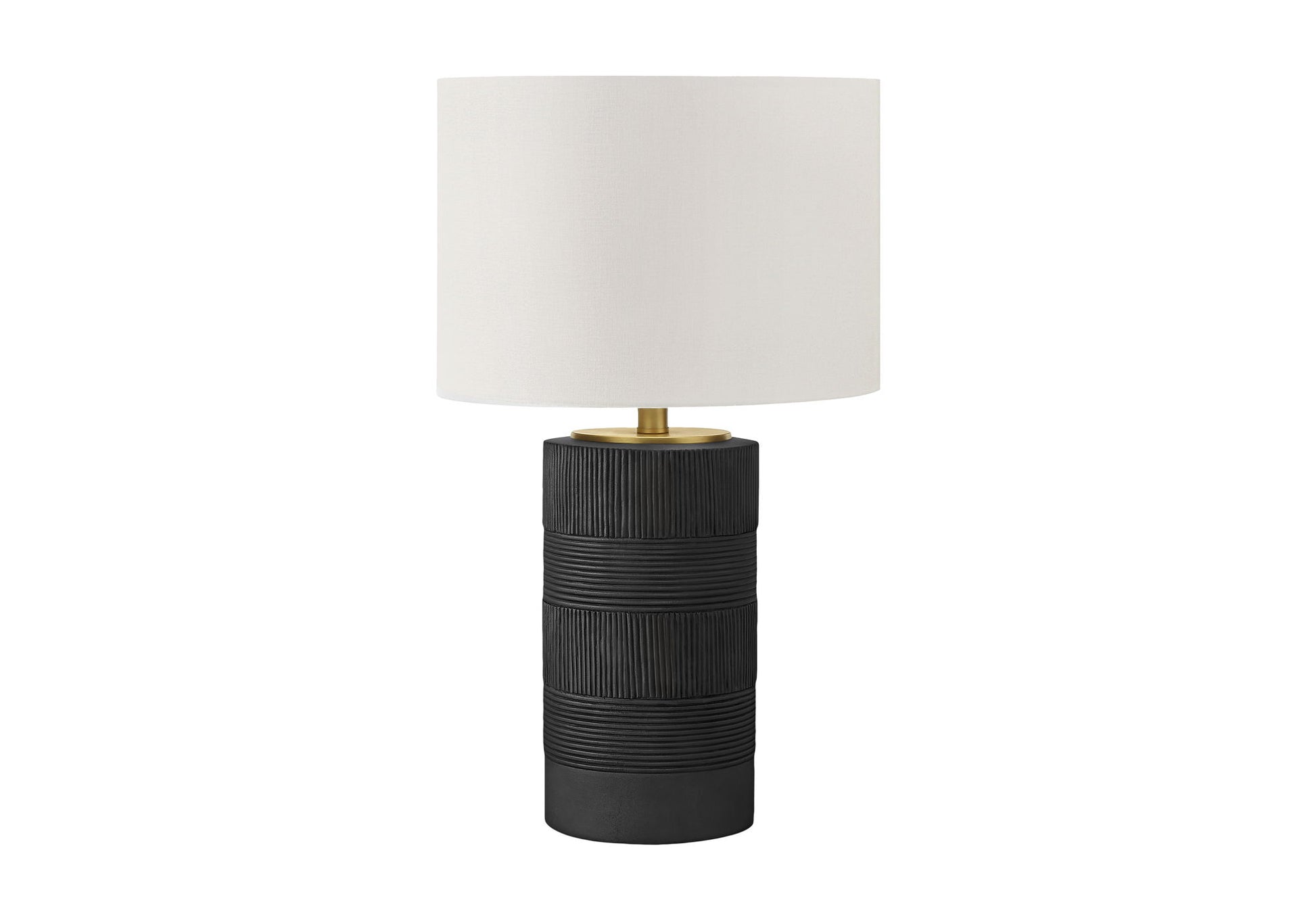 Table Lamp, Lighting, Resin, Contemporary - Black / Cream 8th Street