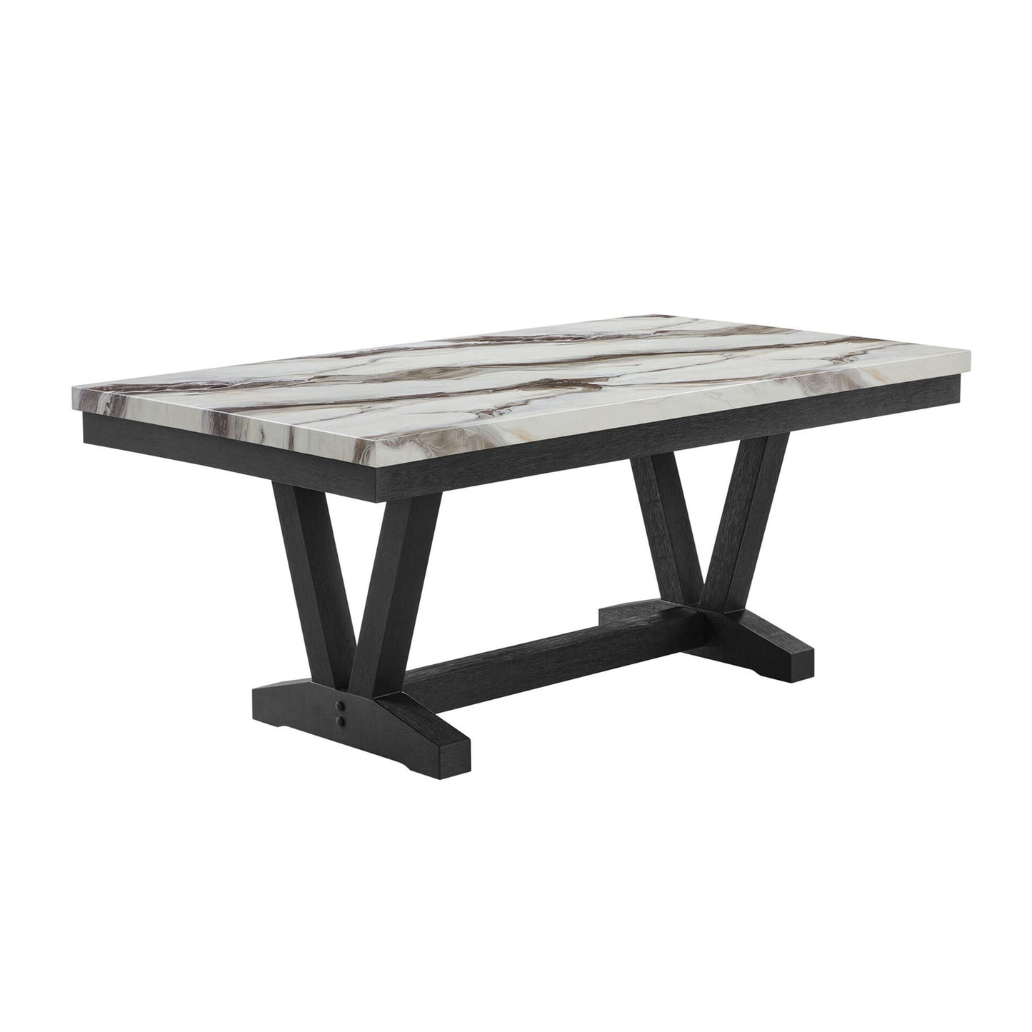 Panda - Dining Table And Trestle Base - Black Global Furniture USA