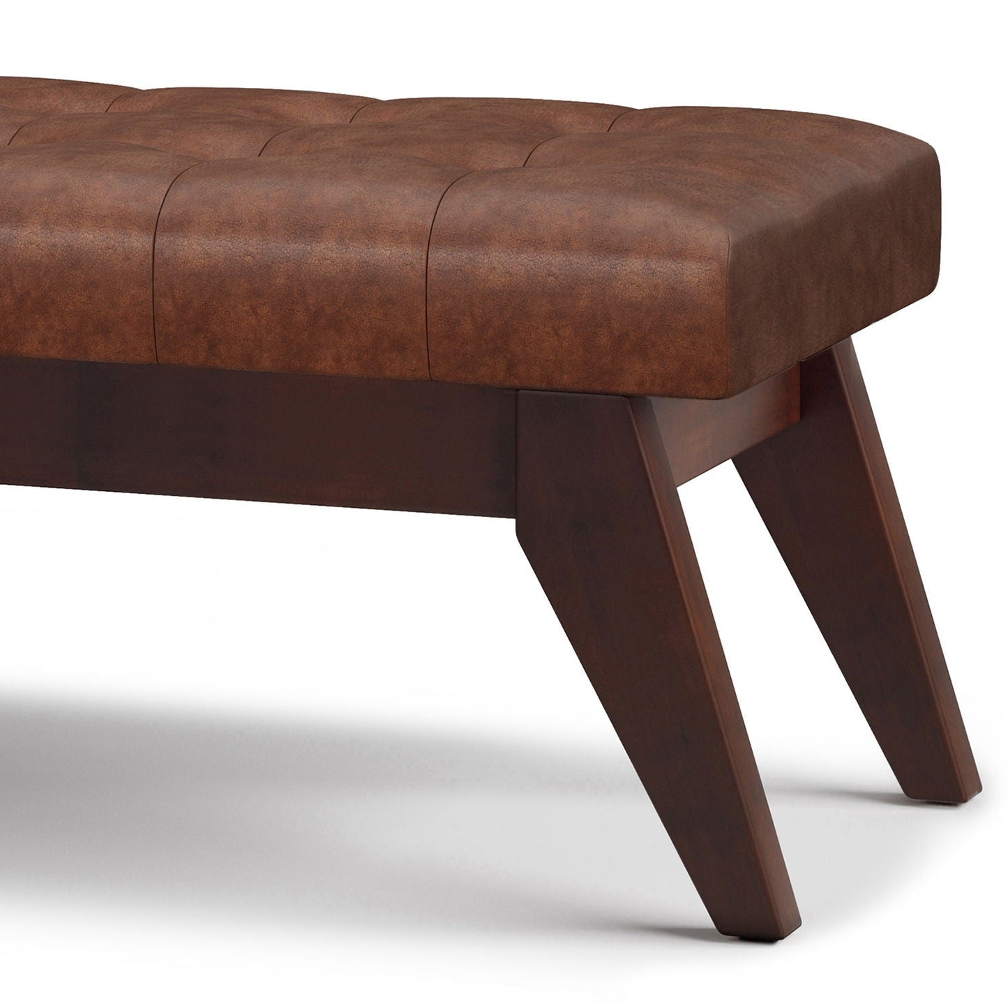 Draper - Upholstered Mid Century Tufted Ottoman Bench Simpli-Home