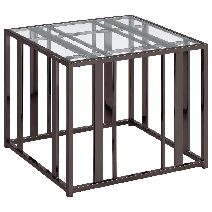 Adri - Rectangular Glass Top Side End Table Coaster Fine Furniture