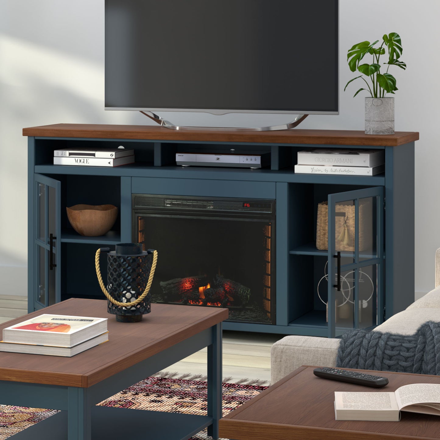 Nantucket - 74" Fireplace TV Stand Console Legends