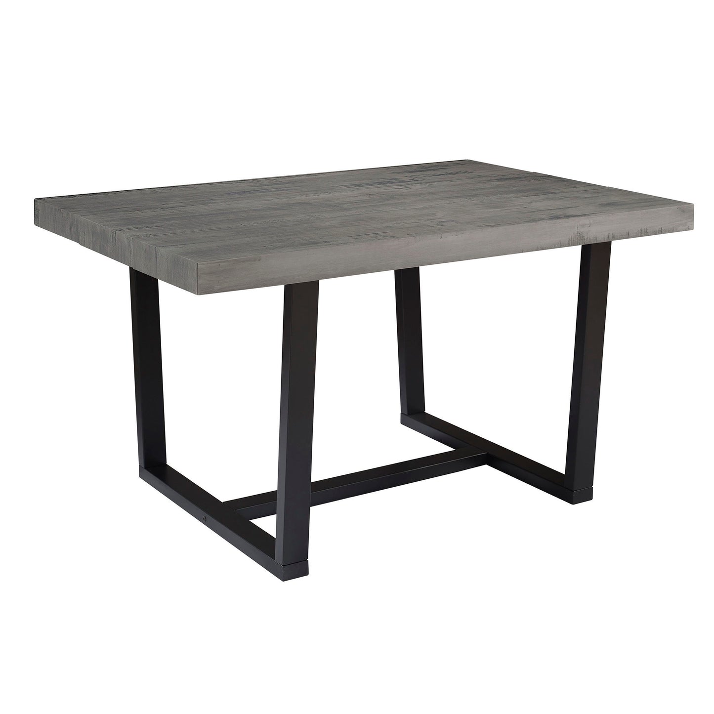 Rustic Metal And Solid Distressed Dining Table Walker Edison