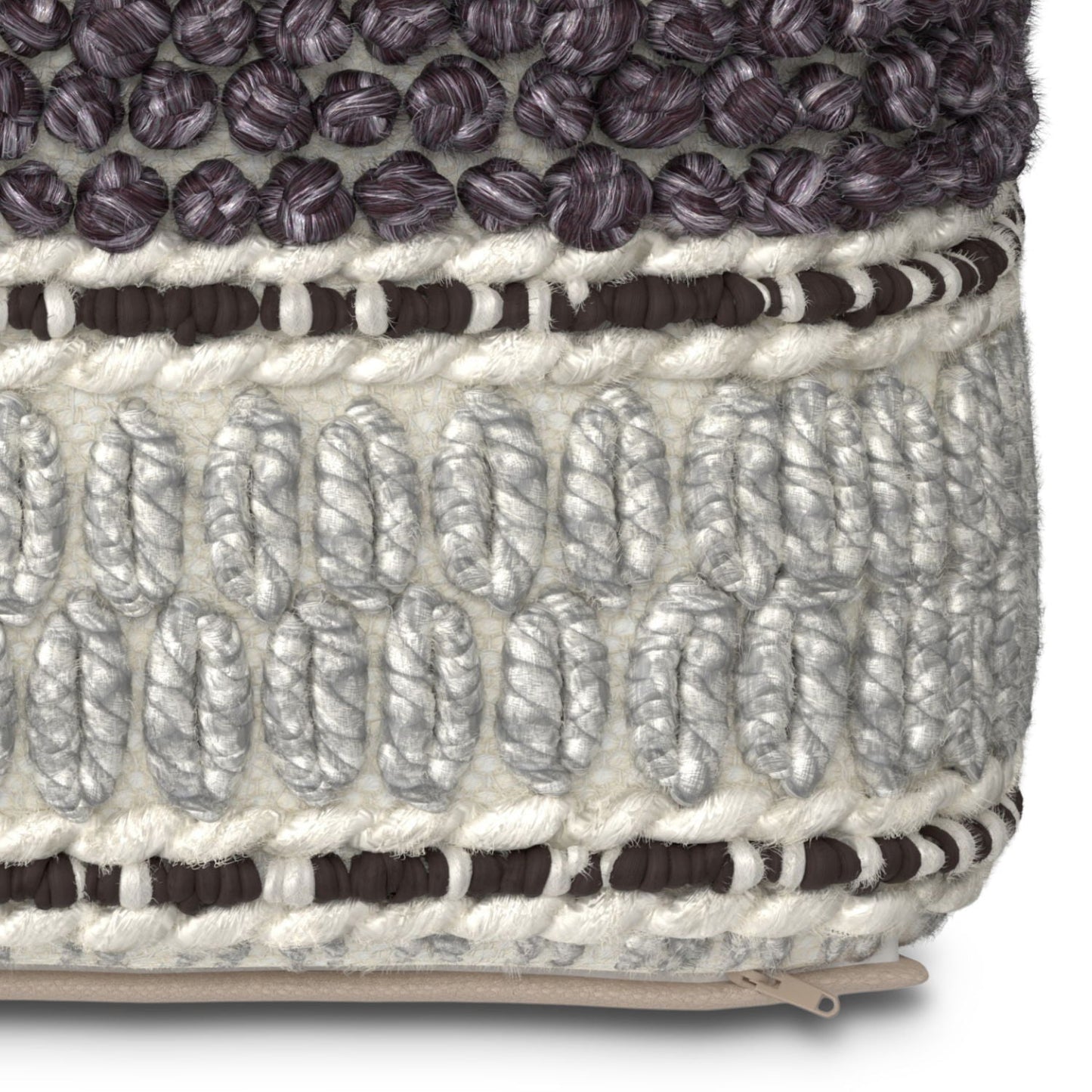 Grady - Handcrafted Square Pouf Simpli-Home
