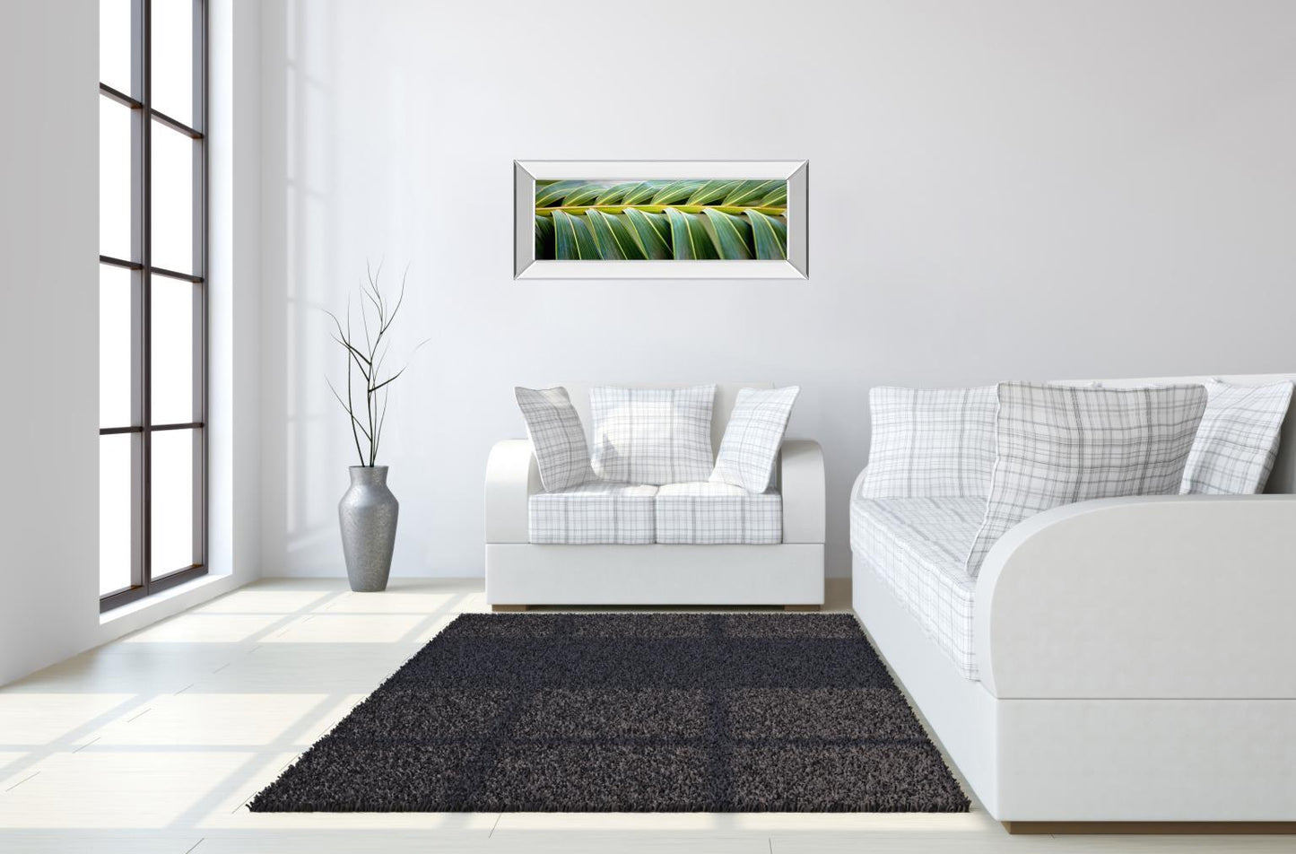 Palma I By Susan Bryant - Mirror Framed Print Wall Art - Green - Snoozhouse
