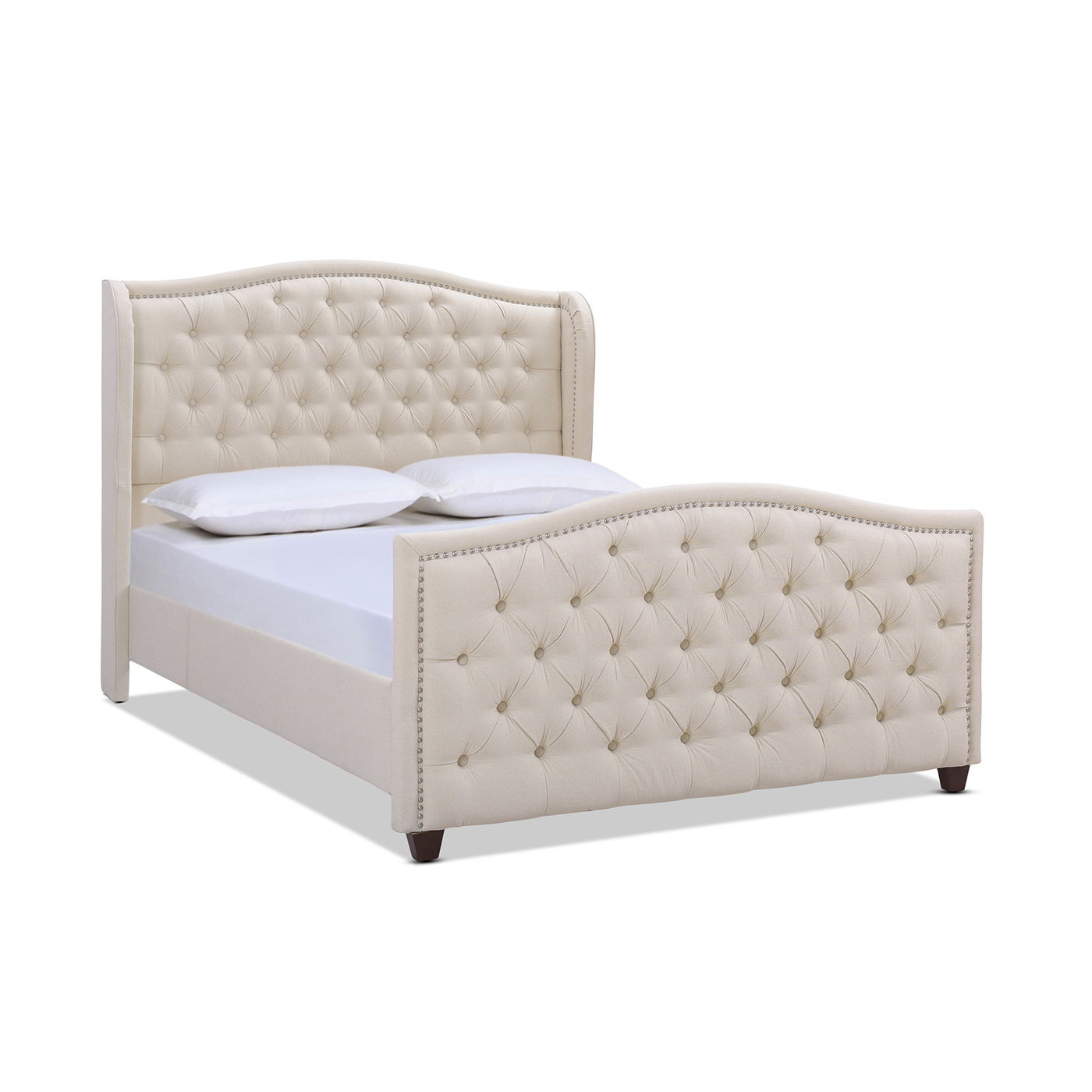 Marcella - Upholstered Shelter Headboard Bed Set Jennifer Taylor Home