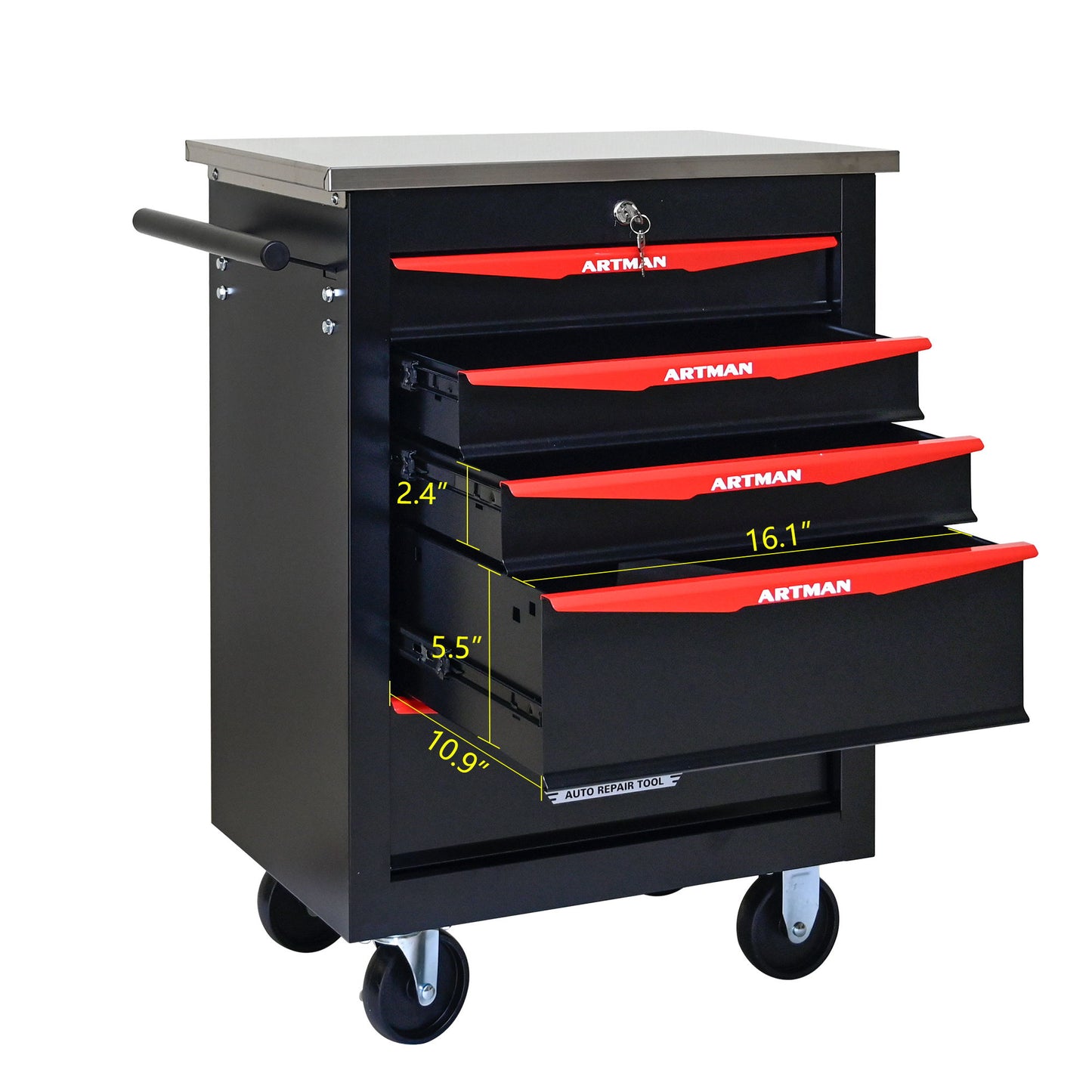 Drawer Multifunctional Tool Cart With Wheels For Garage Daily Nest