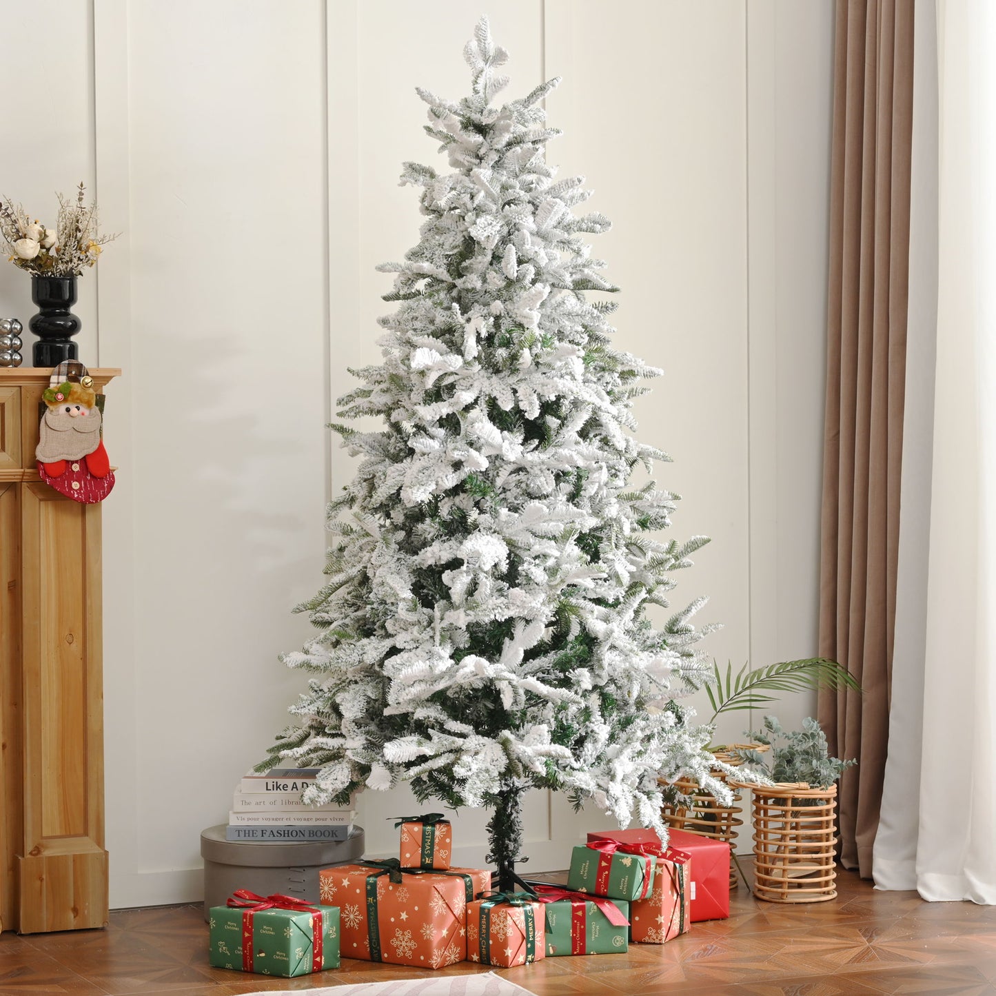 Artificial Christmas Tree With Snow Flocked Design Daily Nest