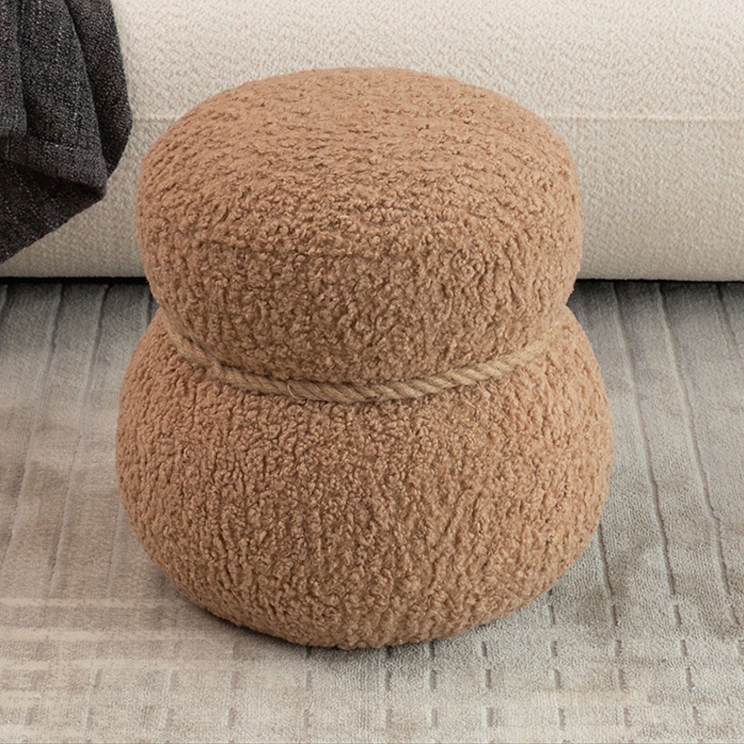 Snowman Stool With Cushion And Solid Wood Frame Home Essentials