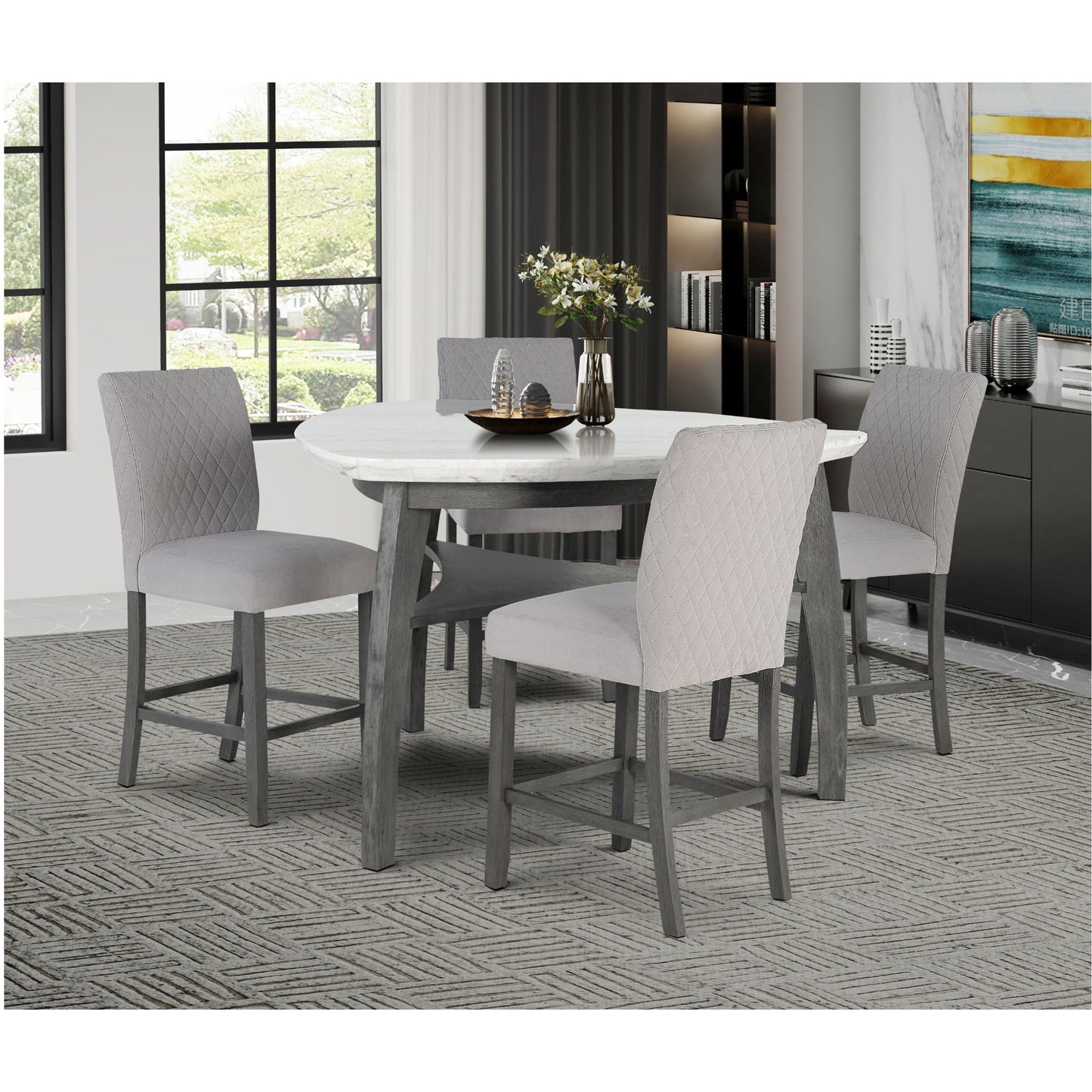 Jasmine - Barstool (Set of 2) - Gray Global Furniture USA