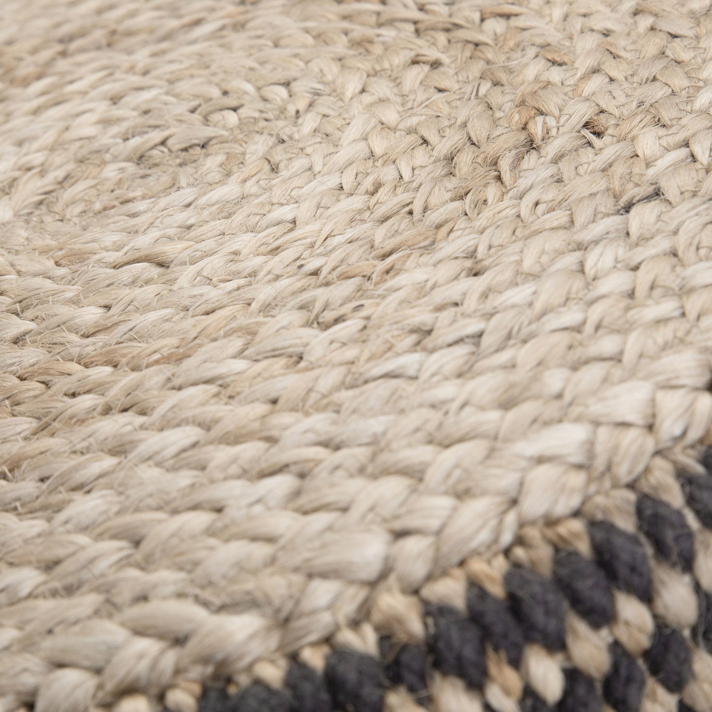 Larissa - Handcrafted Round Braided Pouf