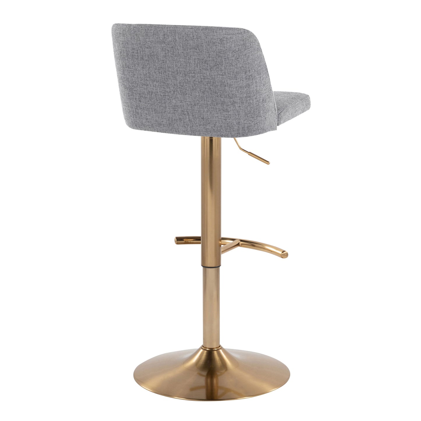 Toriano - Contemporary Adjustable Barstool With Swivel With Rounded T Footrest (Set of 2) Lumi Source