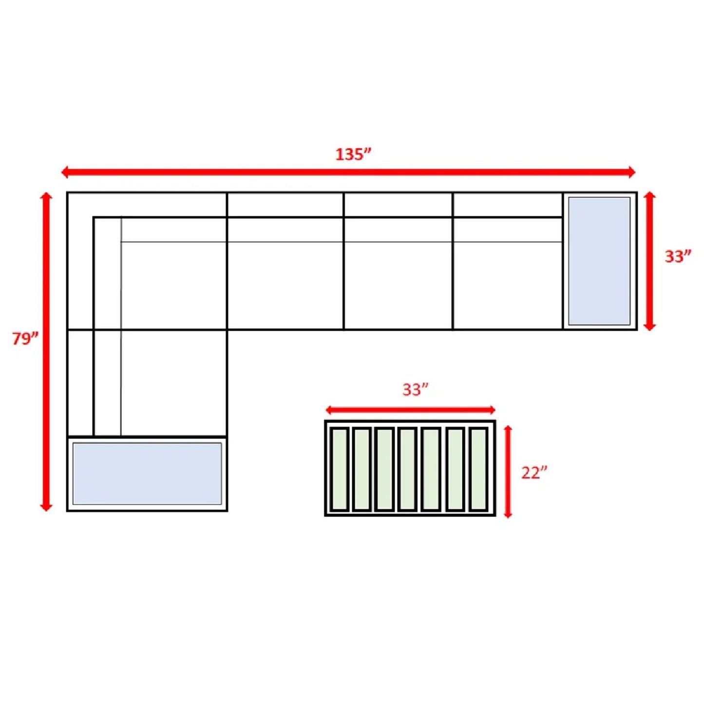 Sectional, Stylish Entertainment, Outdoor Living LSI Patio Furniture