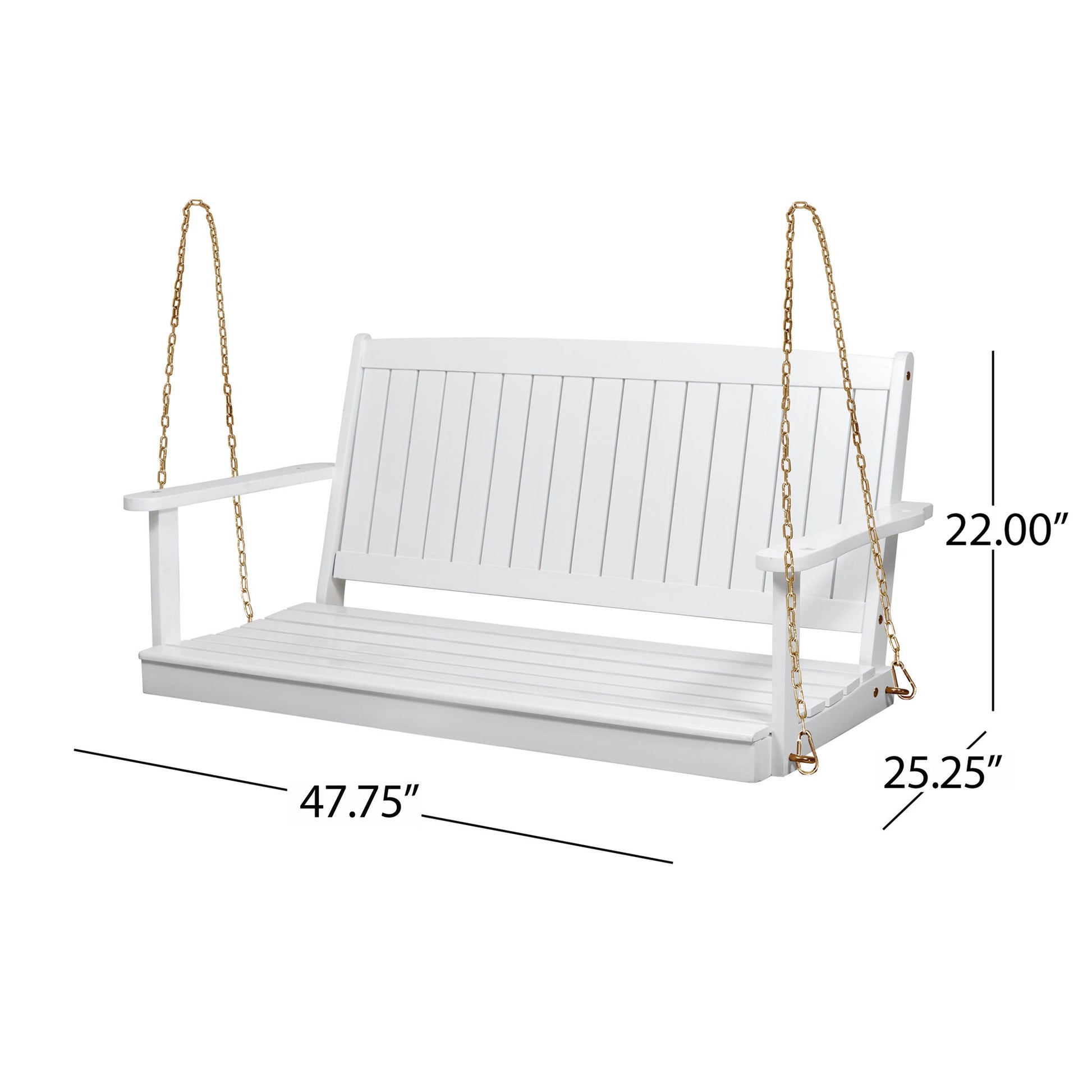 Tambora - Porch Swing Acacia Wood Slat Design Noble House