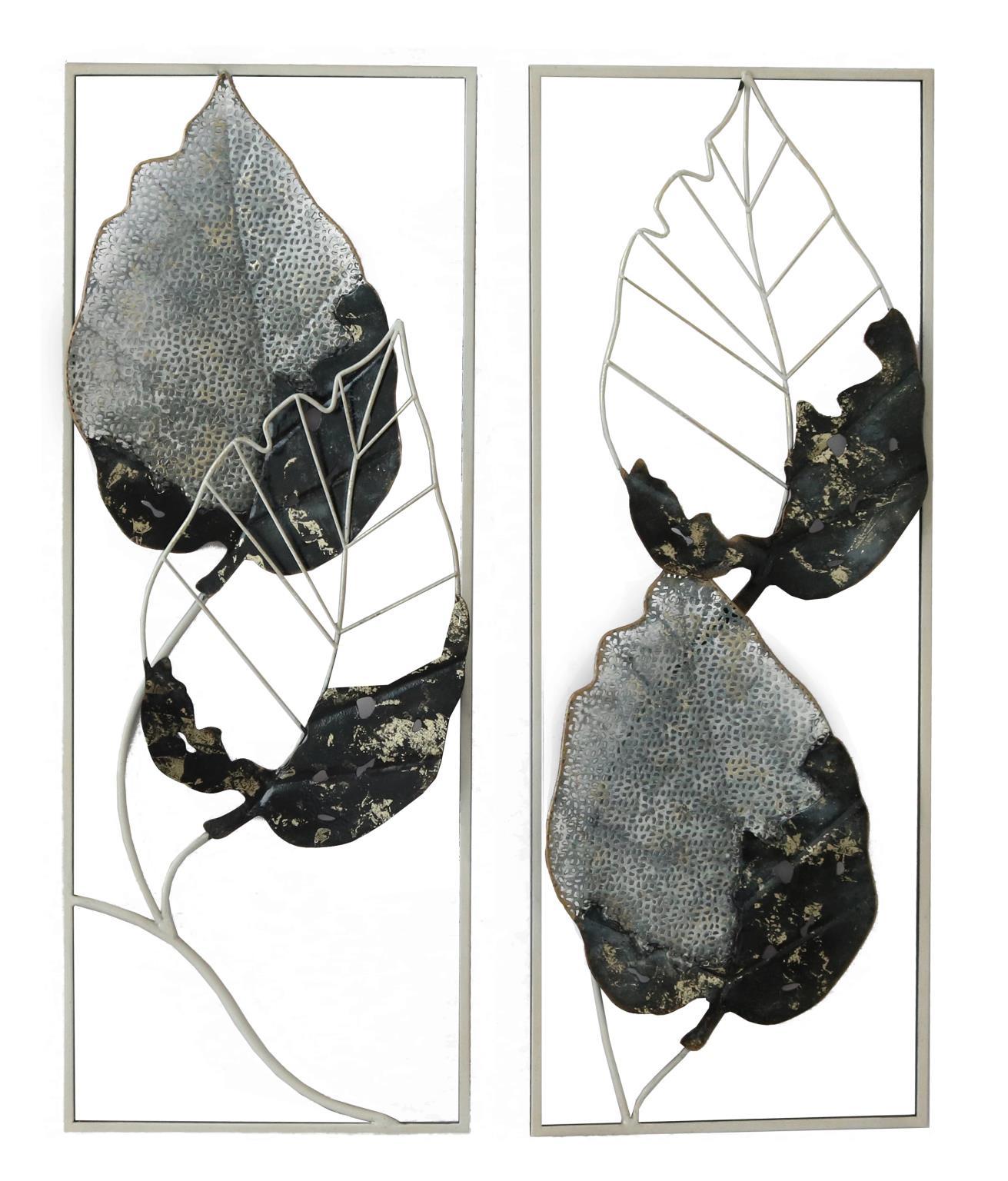 11x29 Metal Wall Decor - Dark Gray Classy Living