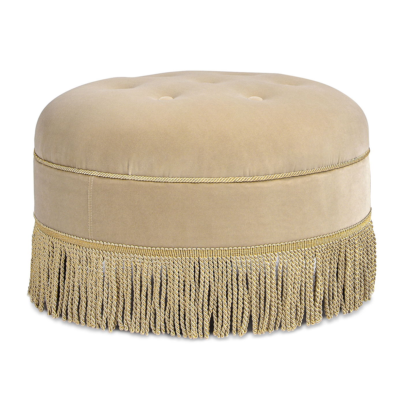 Yolanda - Round Upholstered Accent Ottoman Jennifer Taylor Home