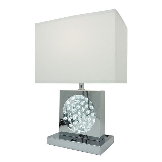 Table Lamp - Metal - Chrome Crown Mark