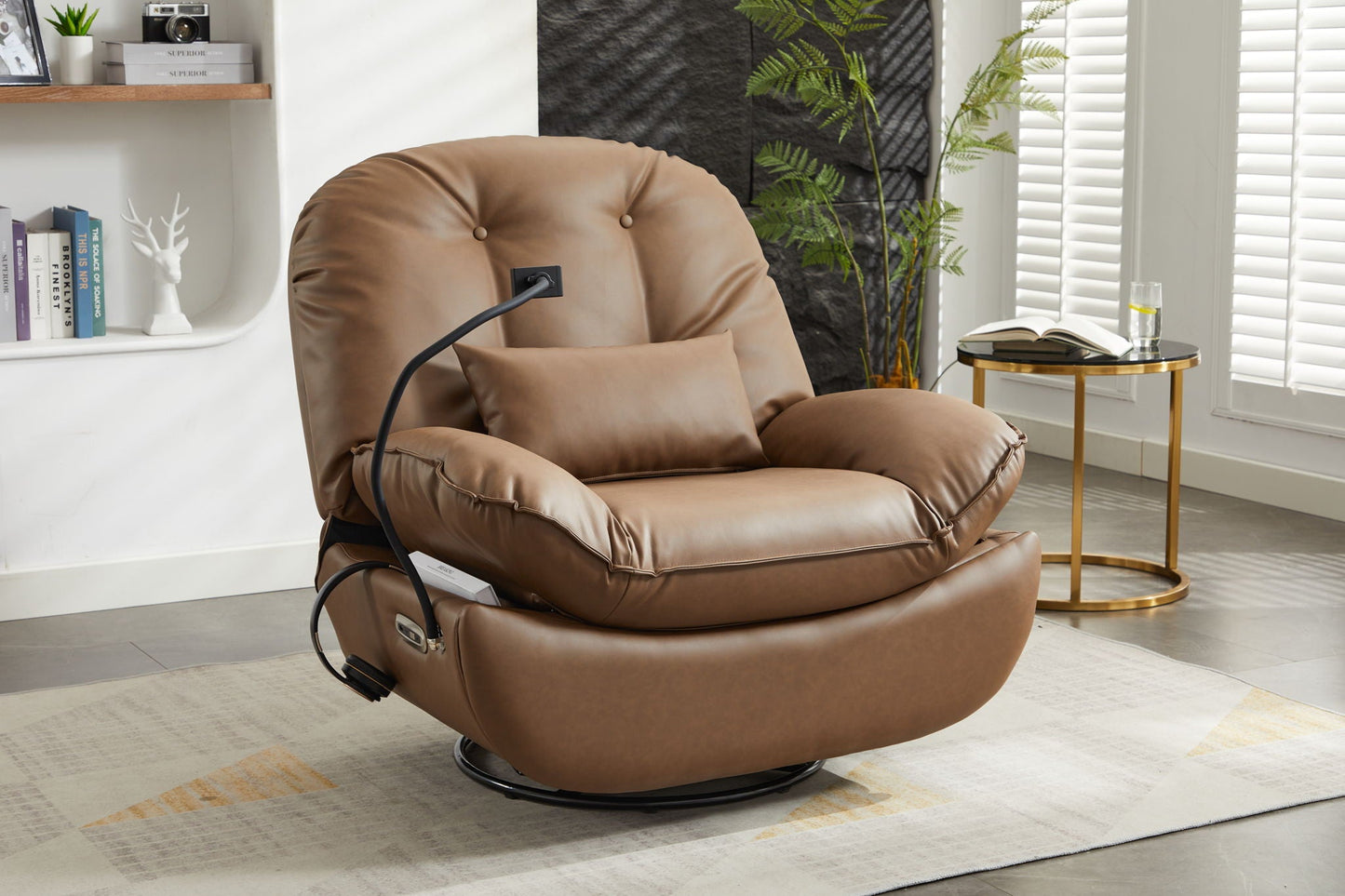 Power Recliner Swivel Glider USB Charger With Bluetooth Music Player, Sleep, Working, Game And Leisure Home Essentials